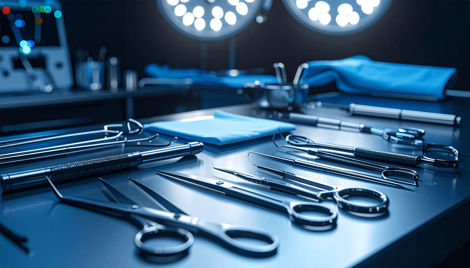 Surgical instruments on sterile tray for barcode tracking and traceability