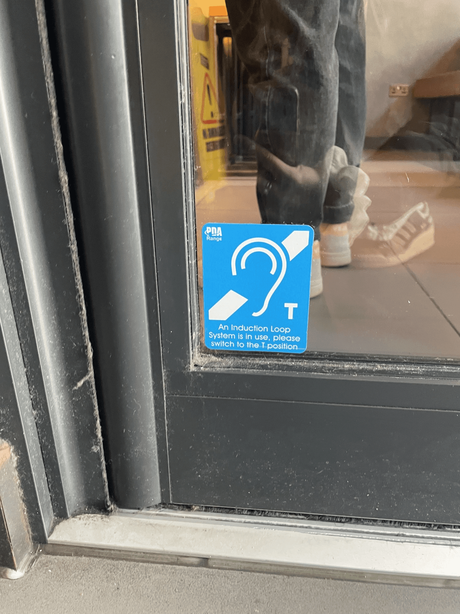 View of an induction loop sign