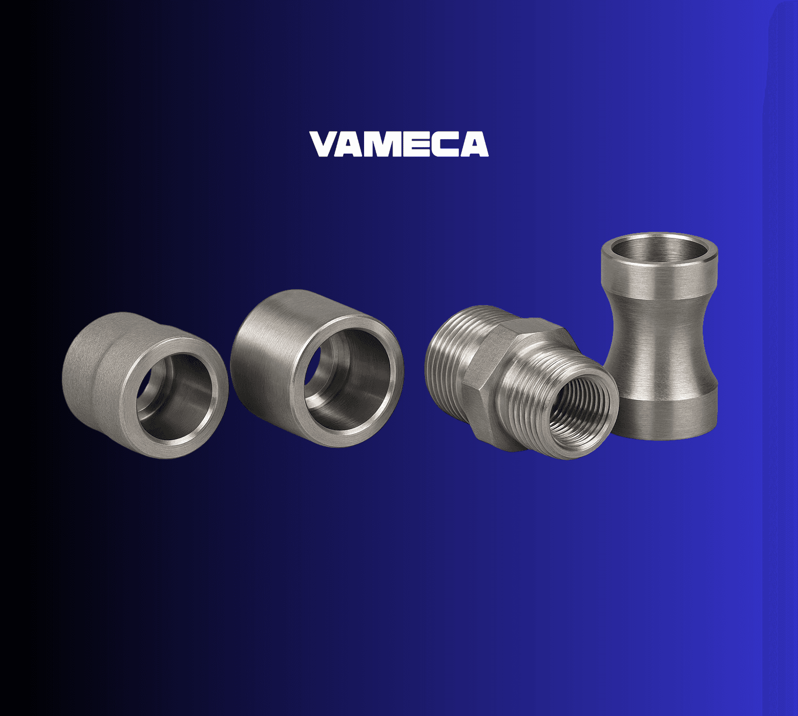 Raccords de vannes industriels en acier inoxydable — modèles SW, BW, NPT et Venturi pour tuyauterie de process | VAMECA, distribution de robinetterie industrielle au Québec