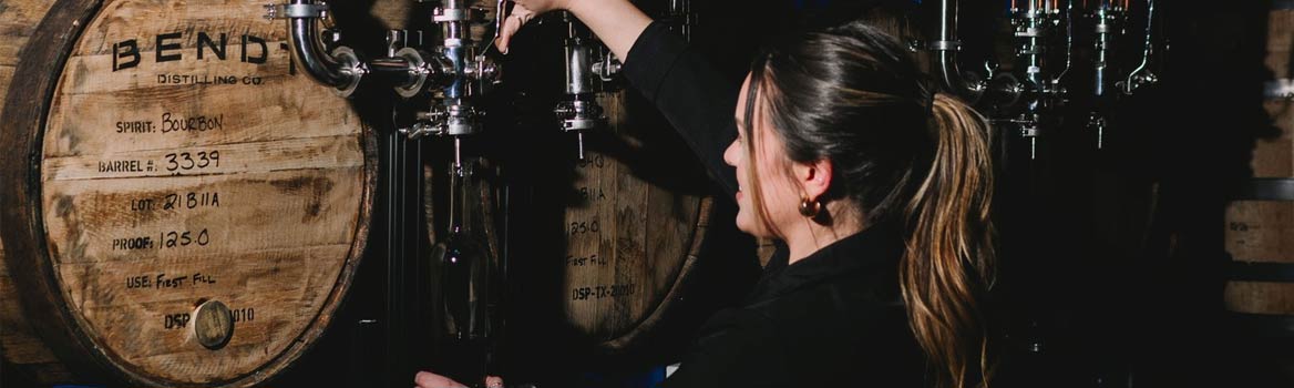 photograph of hand bottling experience at bendt distilling co.