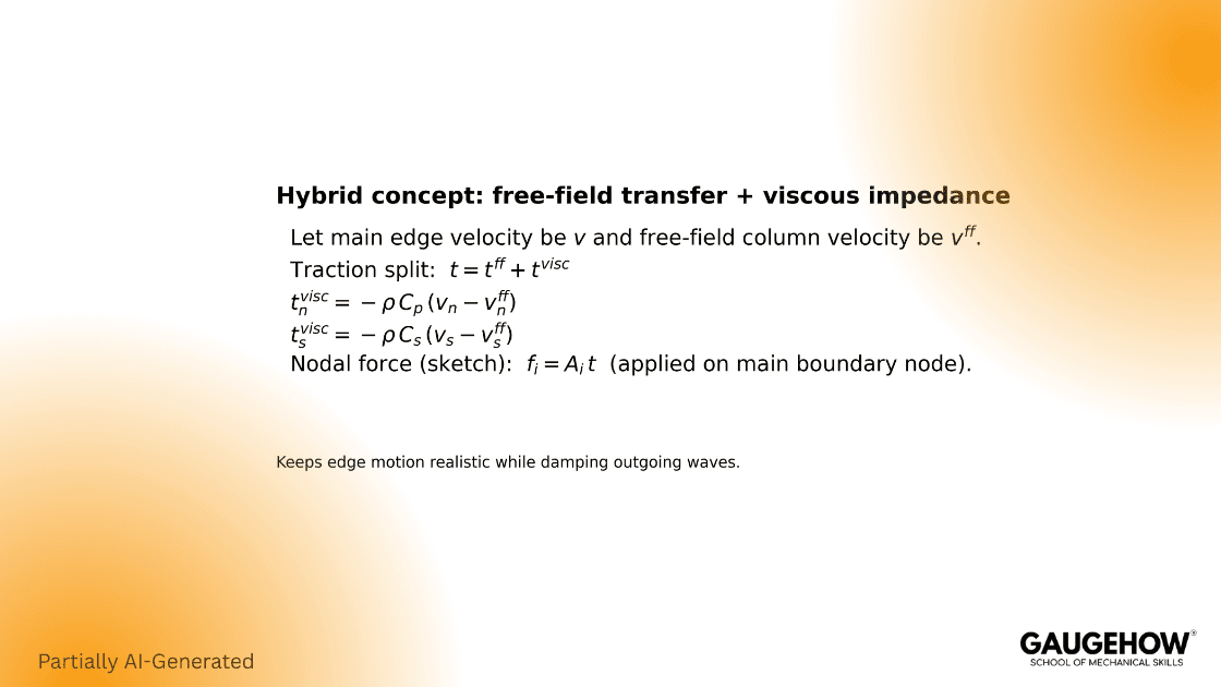 Free field coupling viscous impedance boundary concept