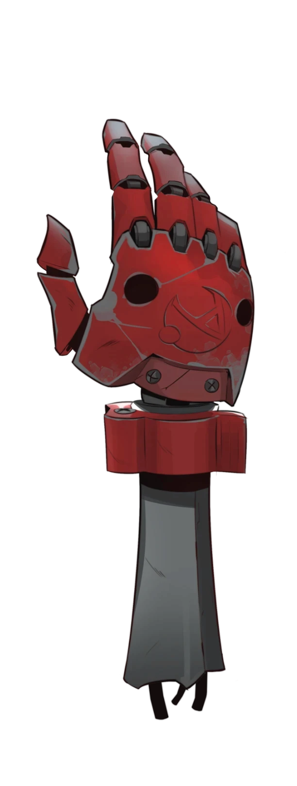 Blind – mechanical gauntlet concept art by Kuba Fidler
