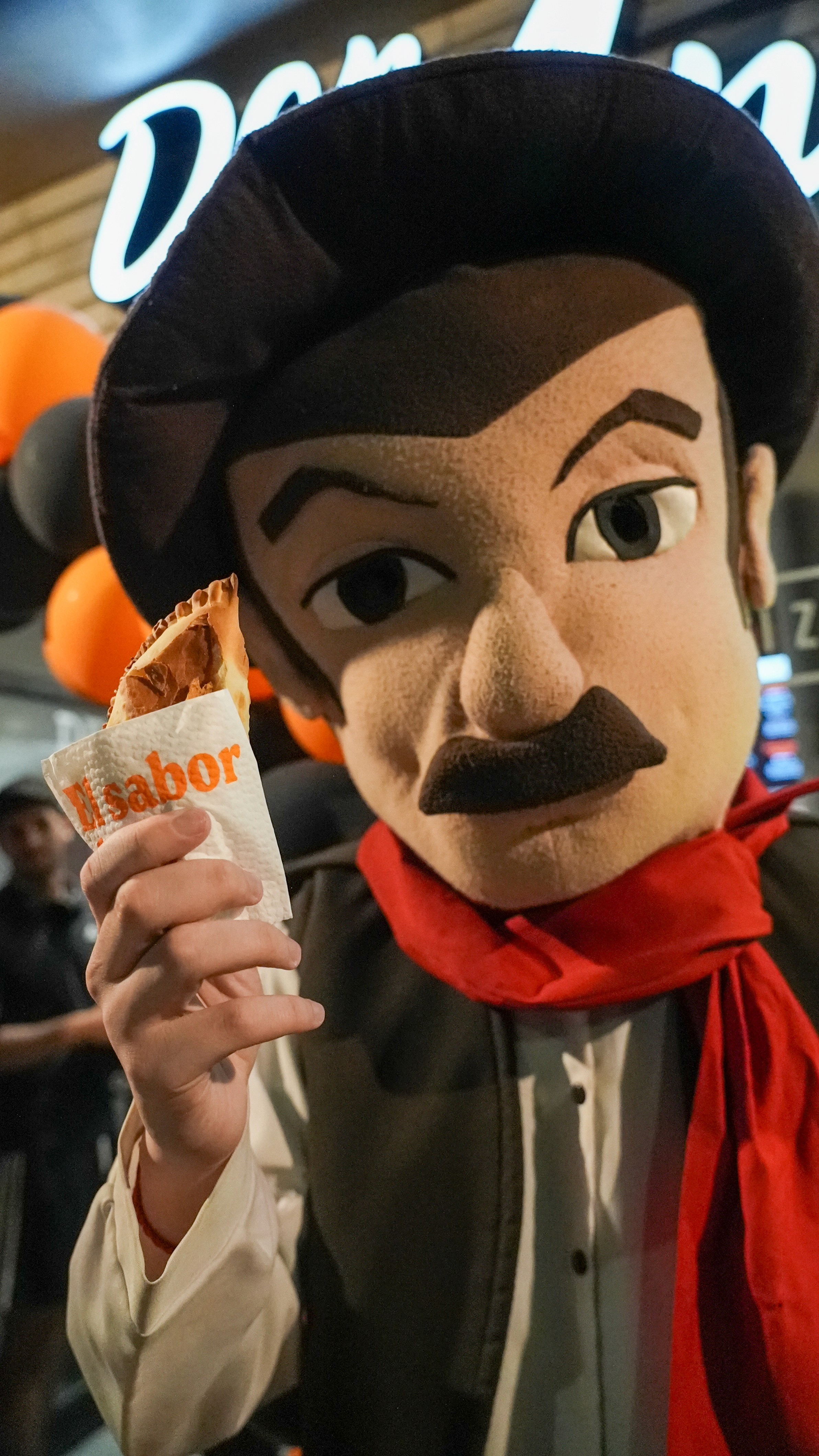 a buffet table filled with lots of food