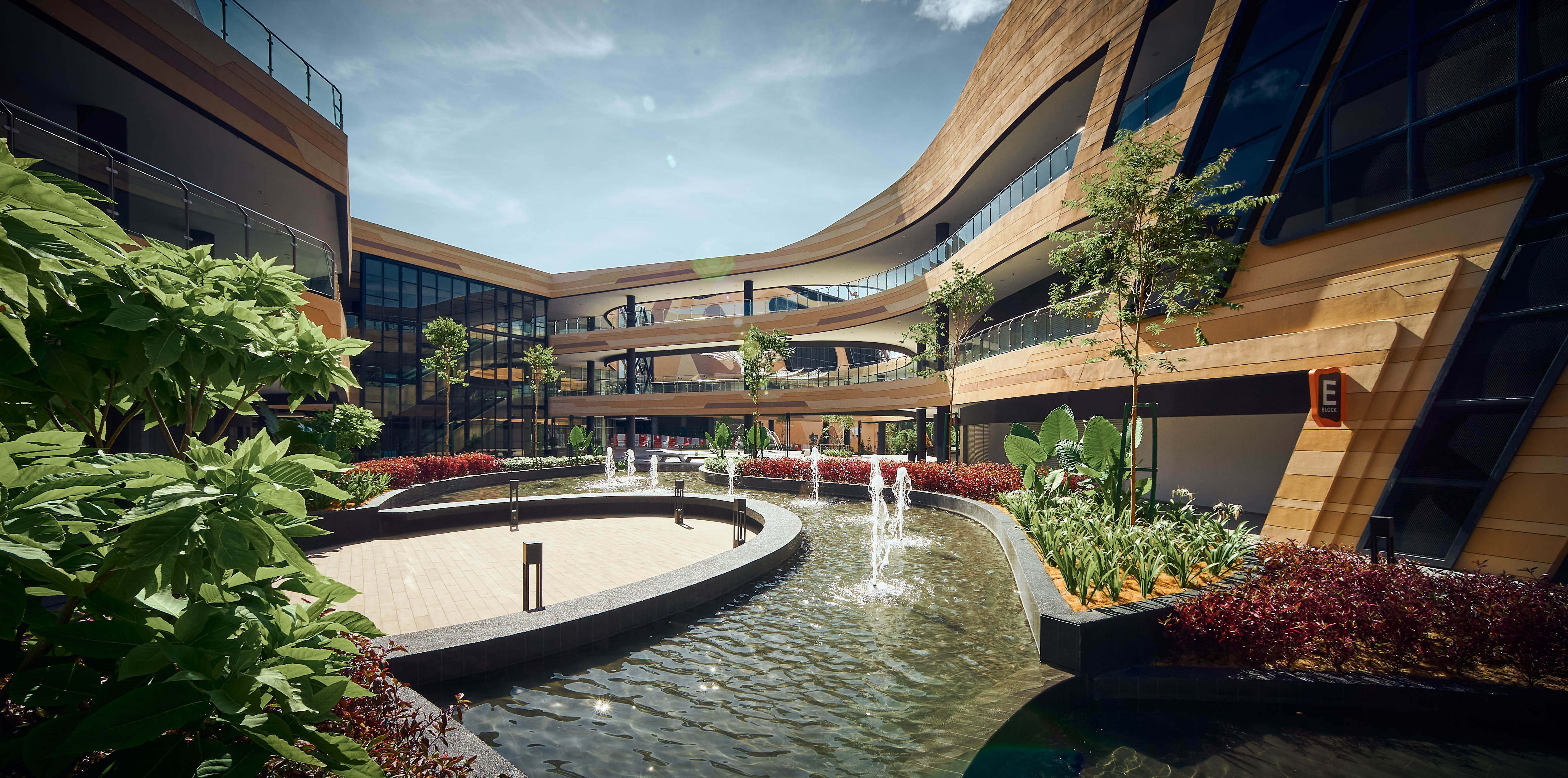 Courtyard view of Eco Hill project by Asima Architects