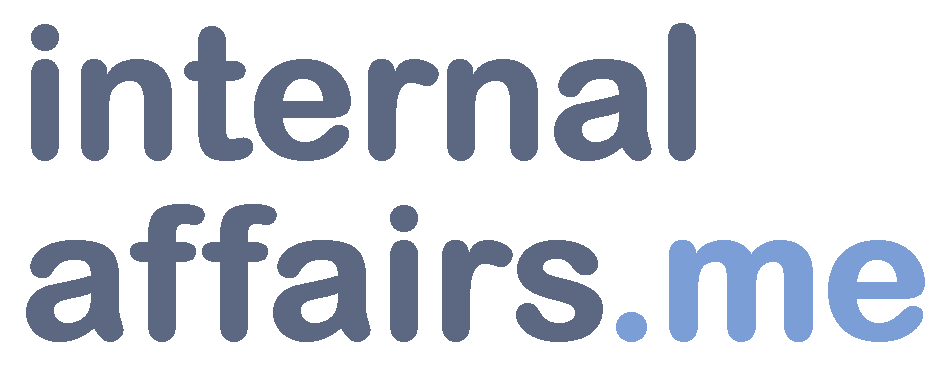 Logo ontwerp voor internalaffairs.me door the horizon lab in Nijmegen