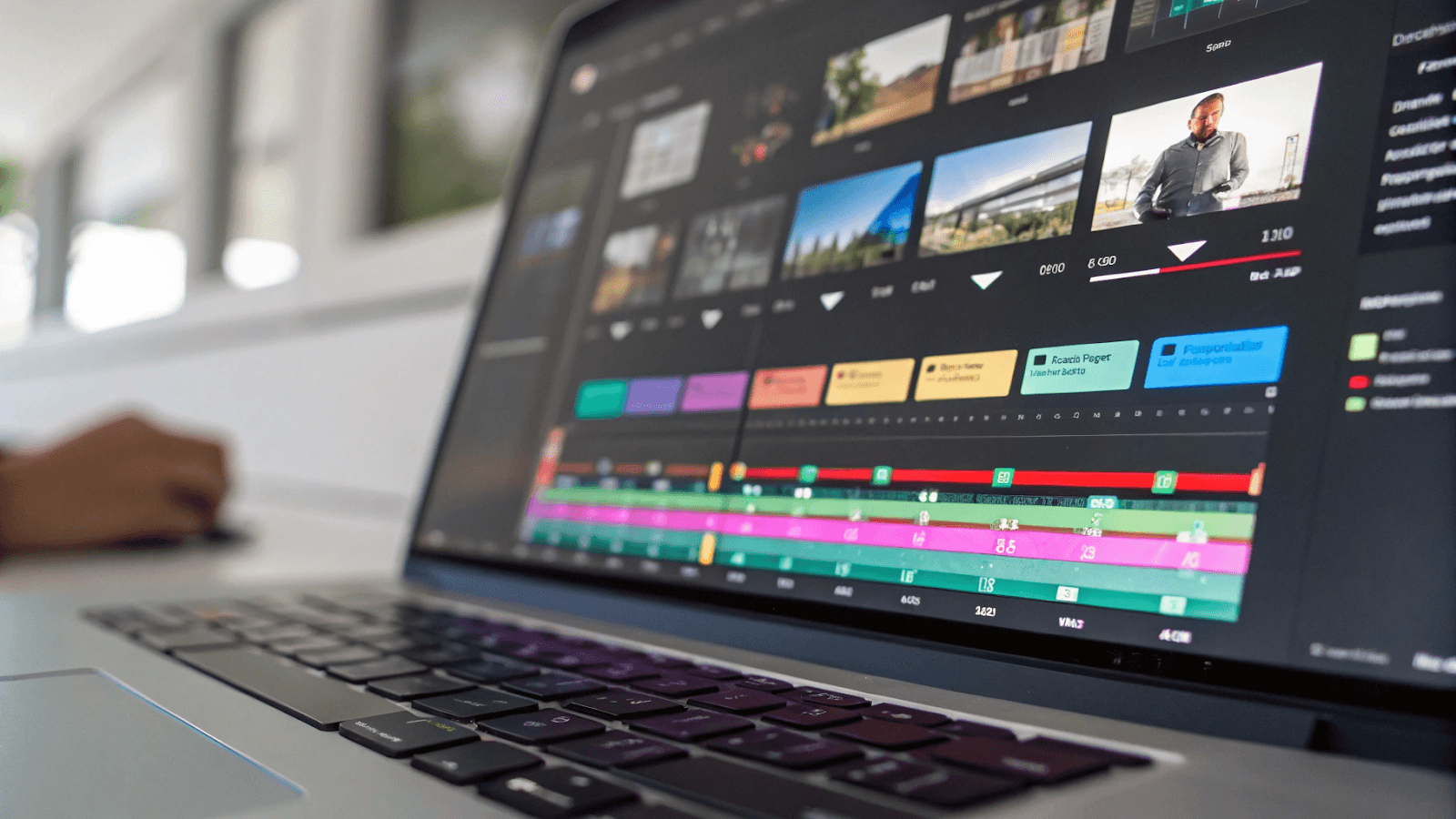 Video editing software open on laptop -  Video Storytelling