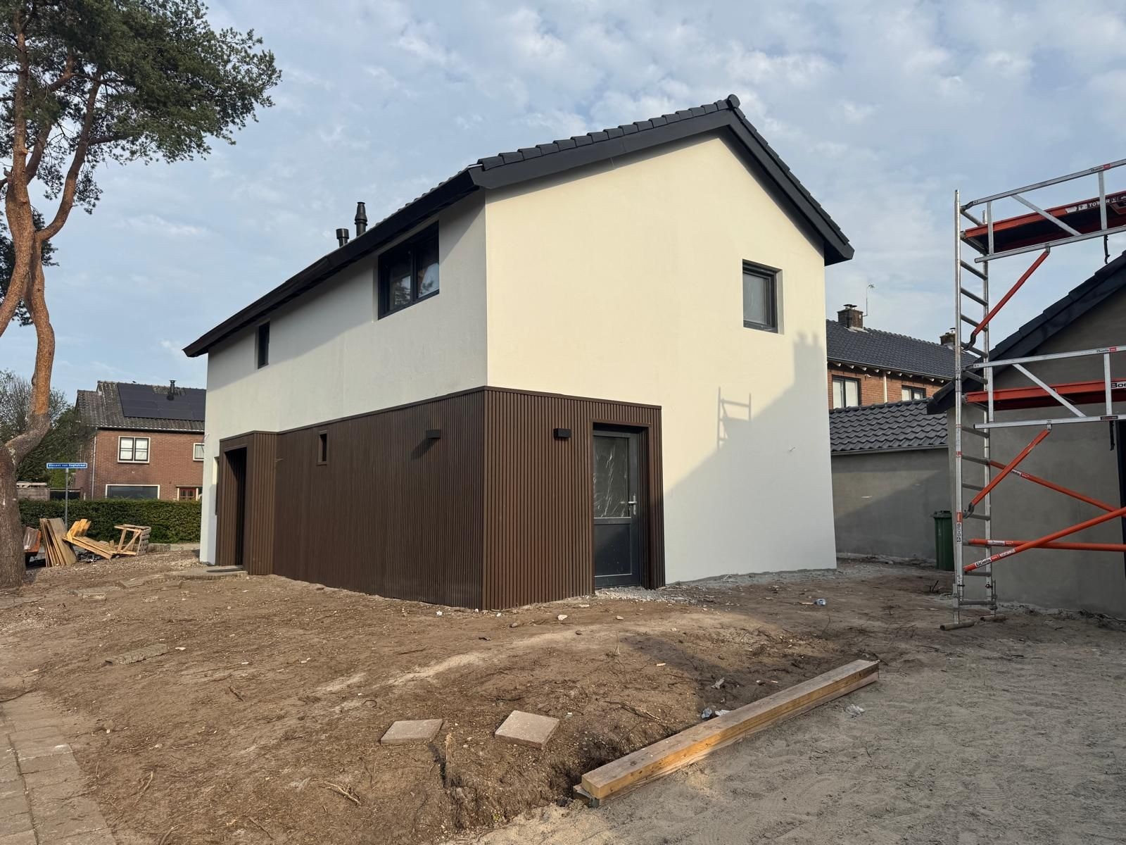 Realisatiefoto van de totaalrenovatie in Ede tijdens uitvoering