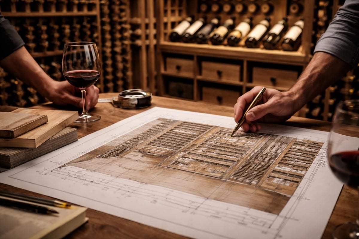 Wine cellar layout