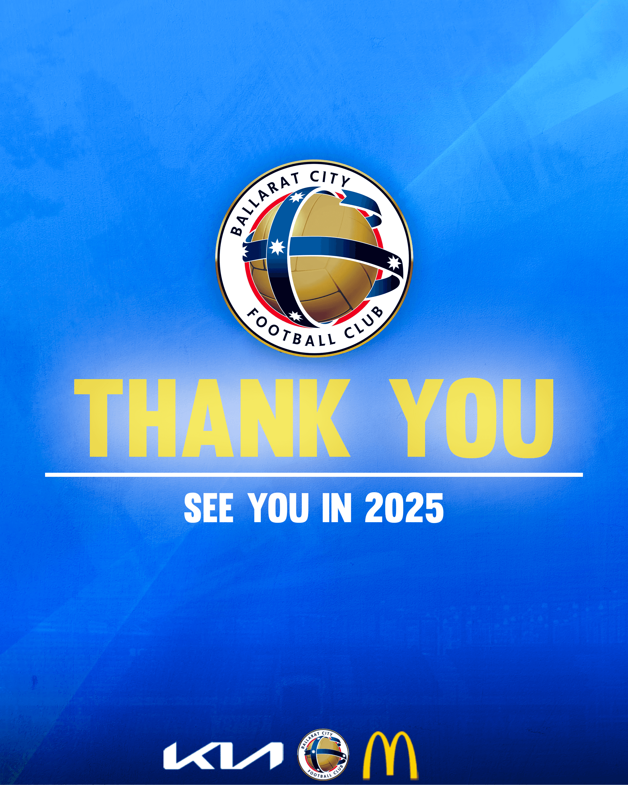 Ballarat City FC Thank You graphic