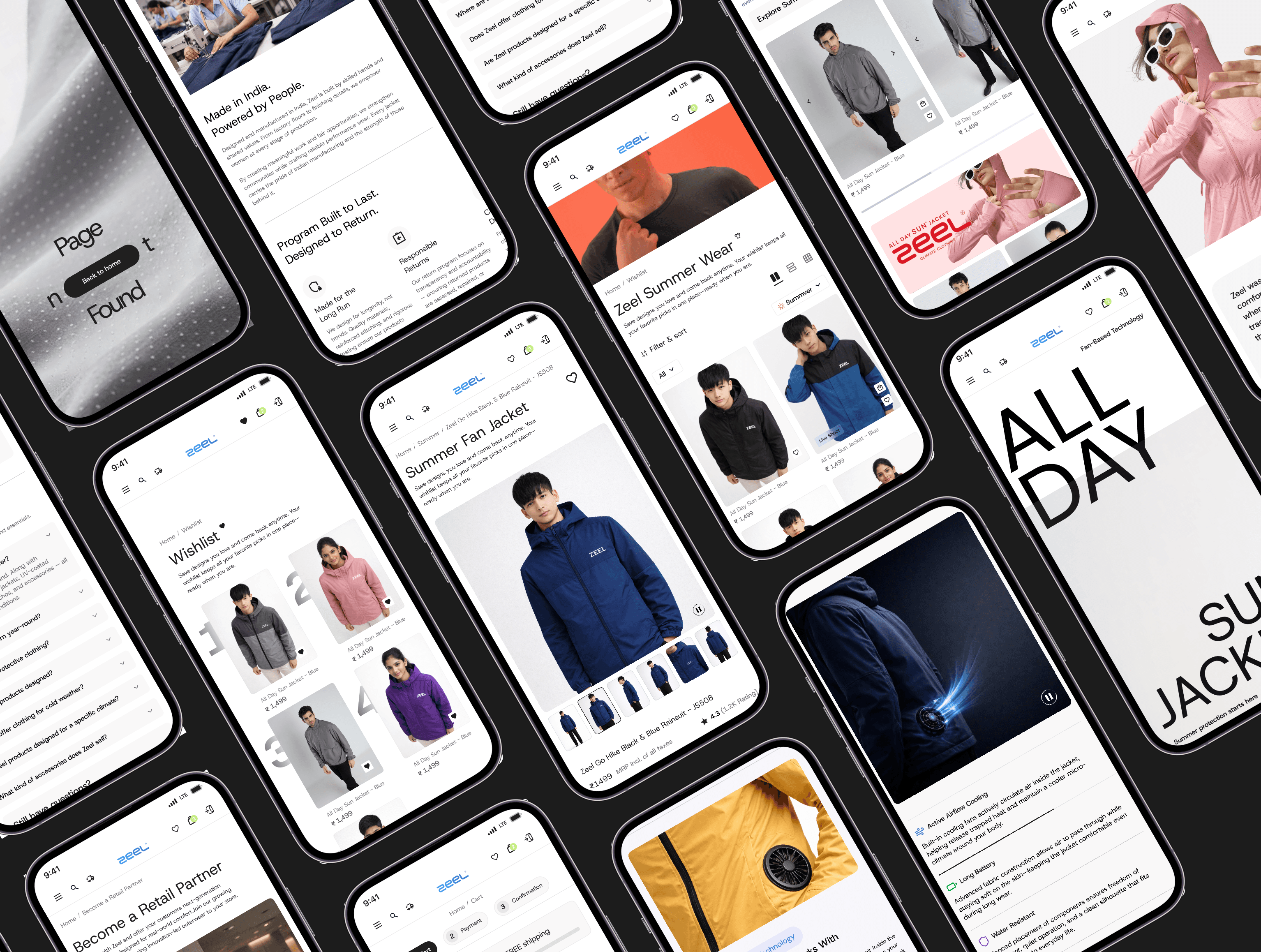 Zeel mobile website design responsive Shopify interface