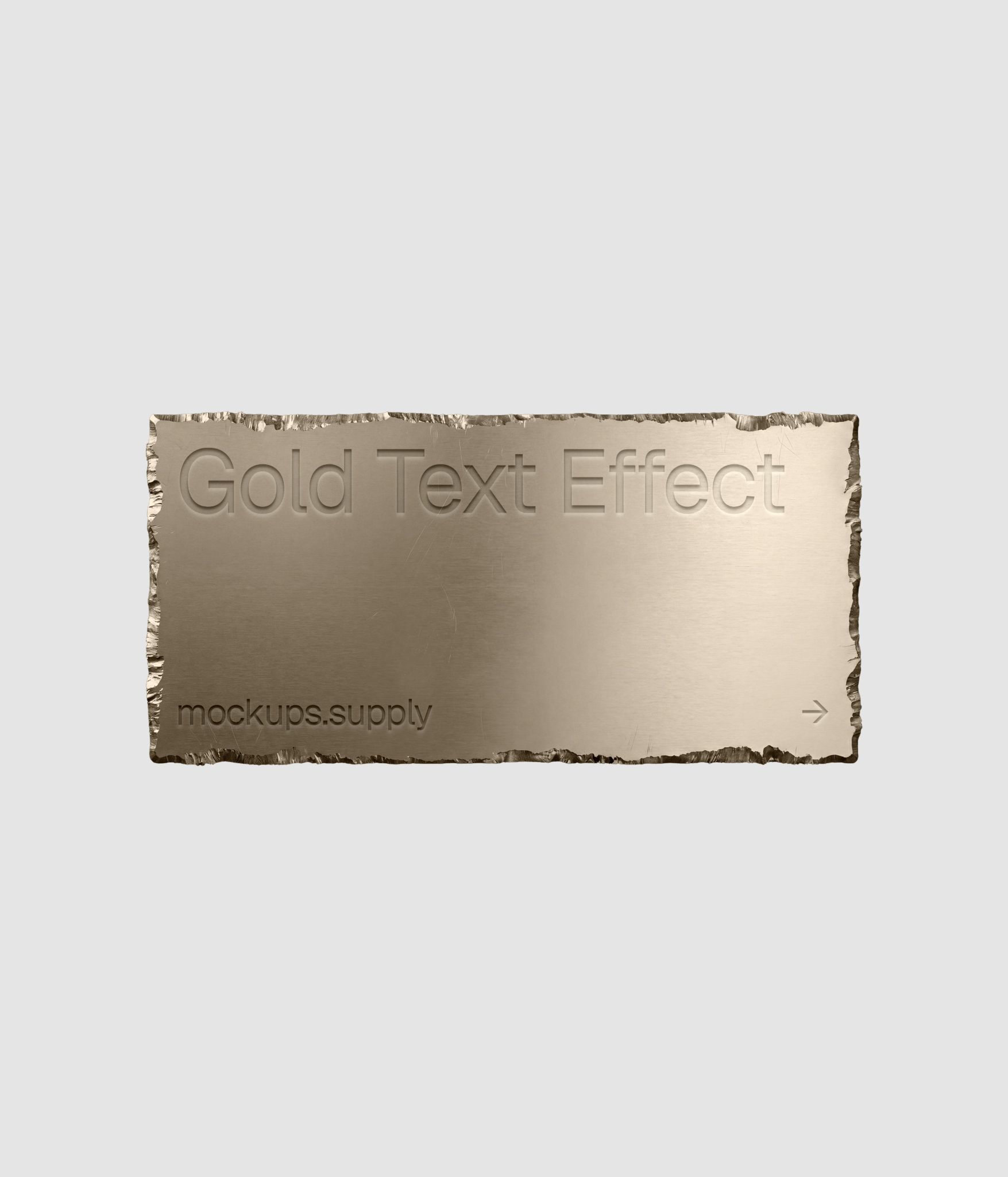 Gold text effect for Photoshop download on Mockups Supply