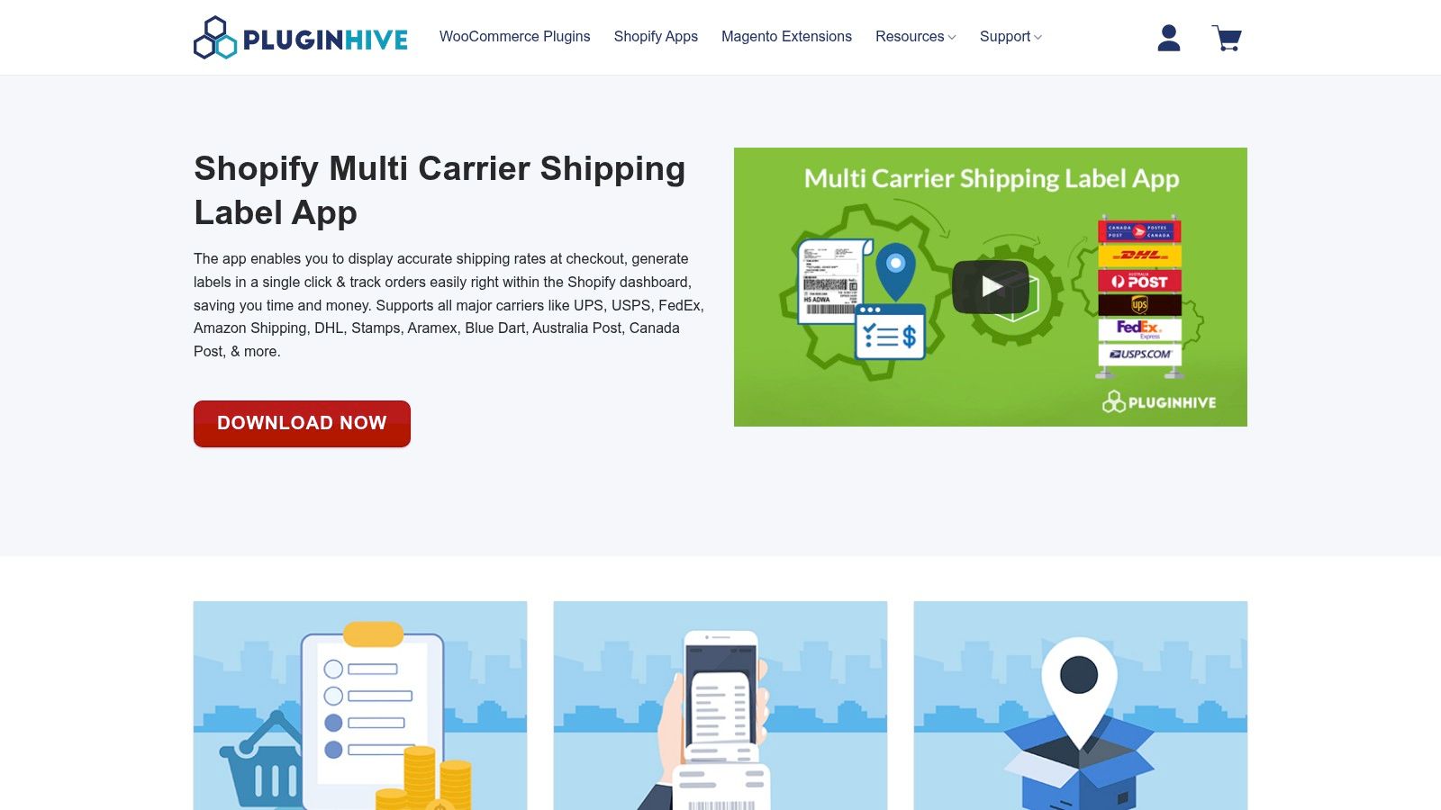 PH Multi‑Carrier Shipping Label (PluginHive)