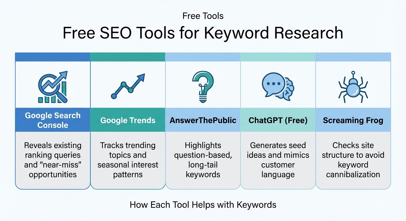 Free SEO Tools Comparison for Startups: Features and Use Cases