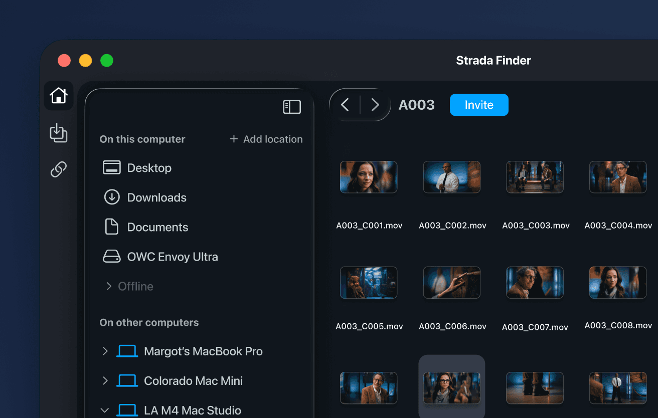 View shared folders in finder