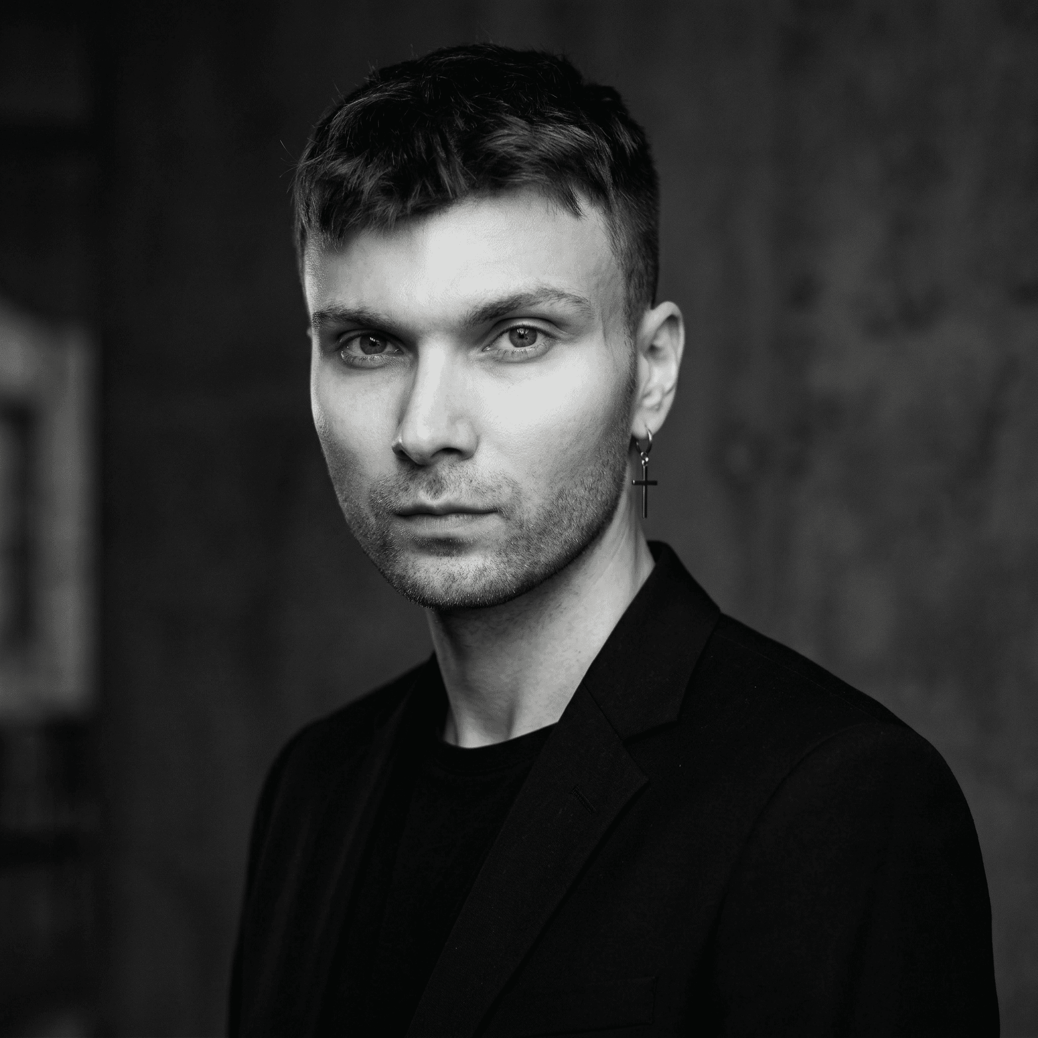 a man smiling for the camera