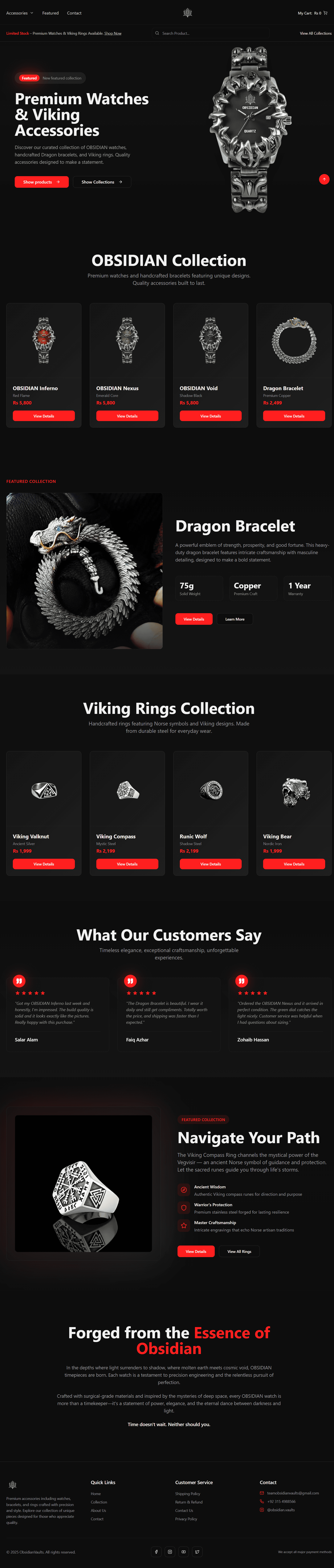 Obsidian landing page