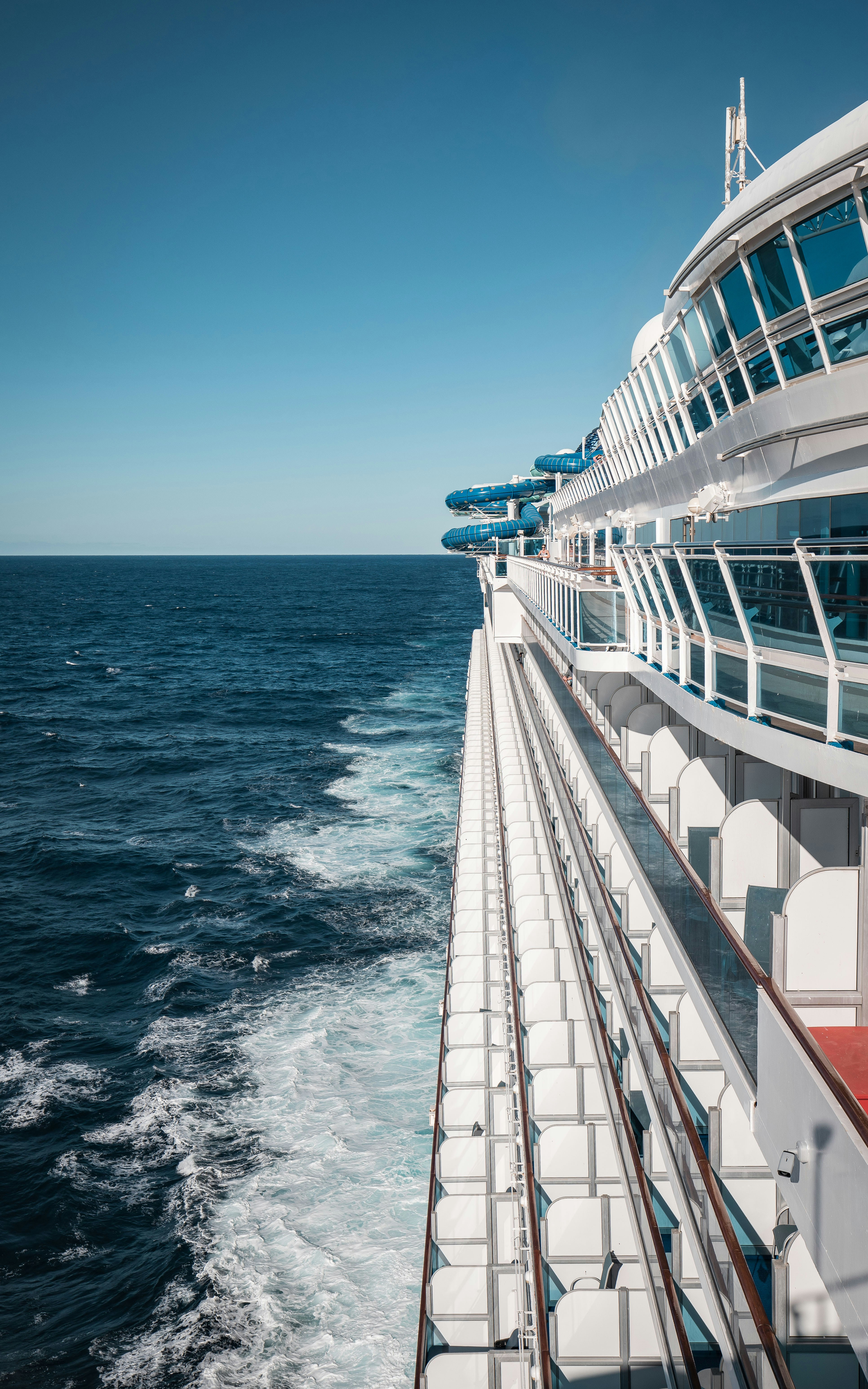 a large cruise ship in the middle of the ocean
