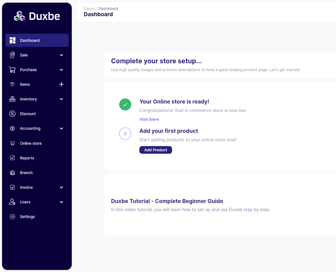 ERP billing screen to start selling, manage orders, and process invoices instantly.