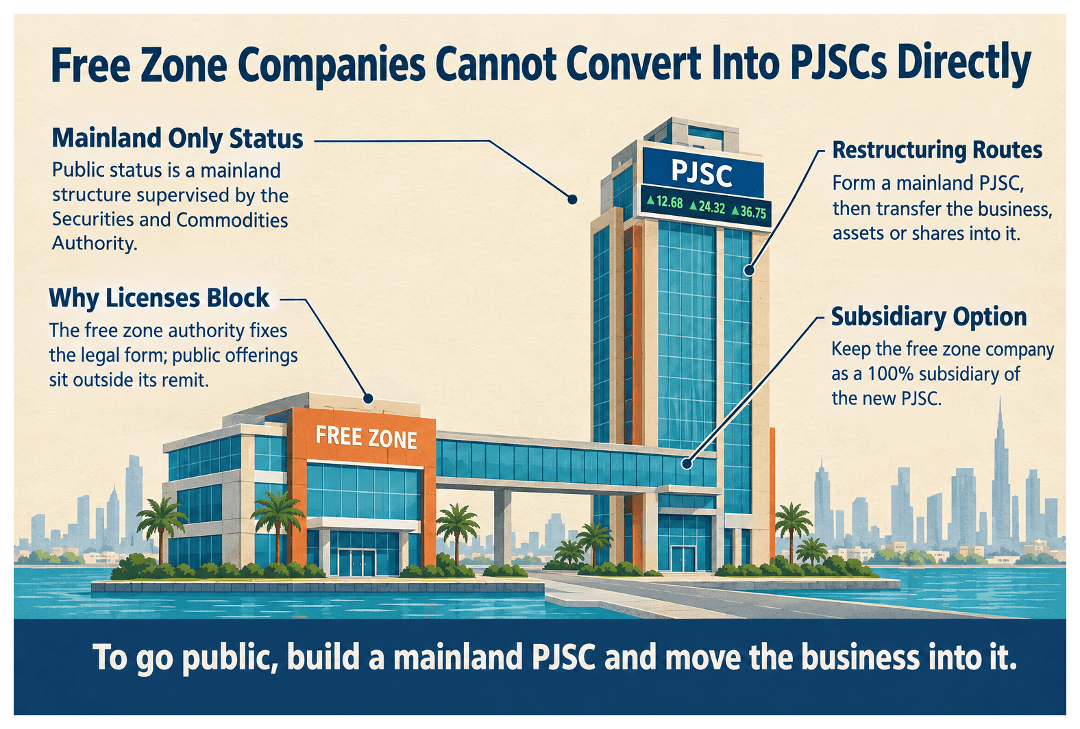 Infographic: Can a Free Zone Company Become a Public Company in the UAE