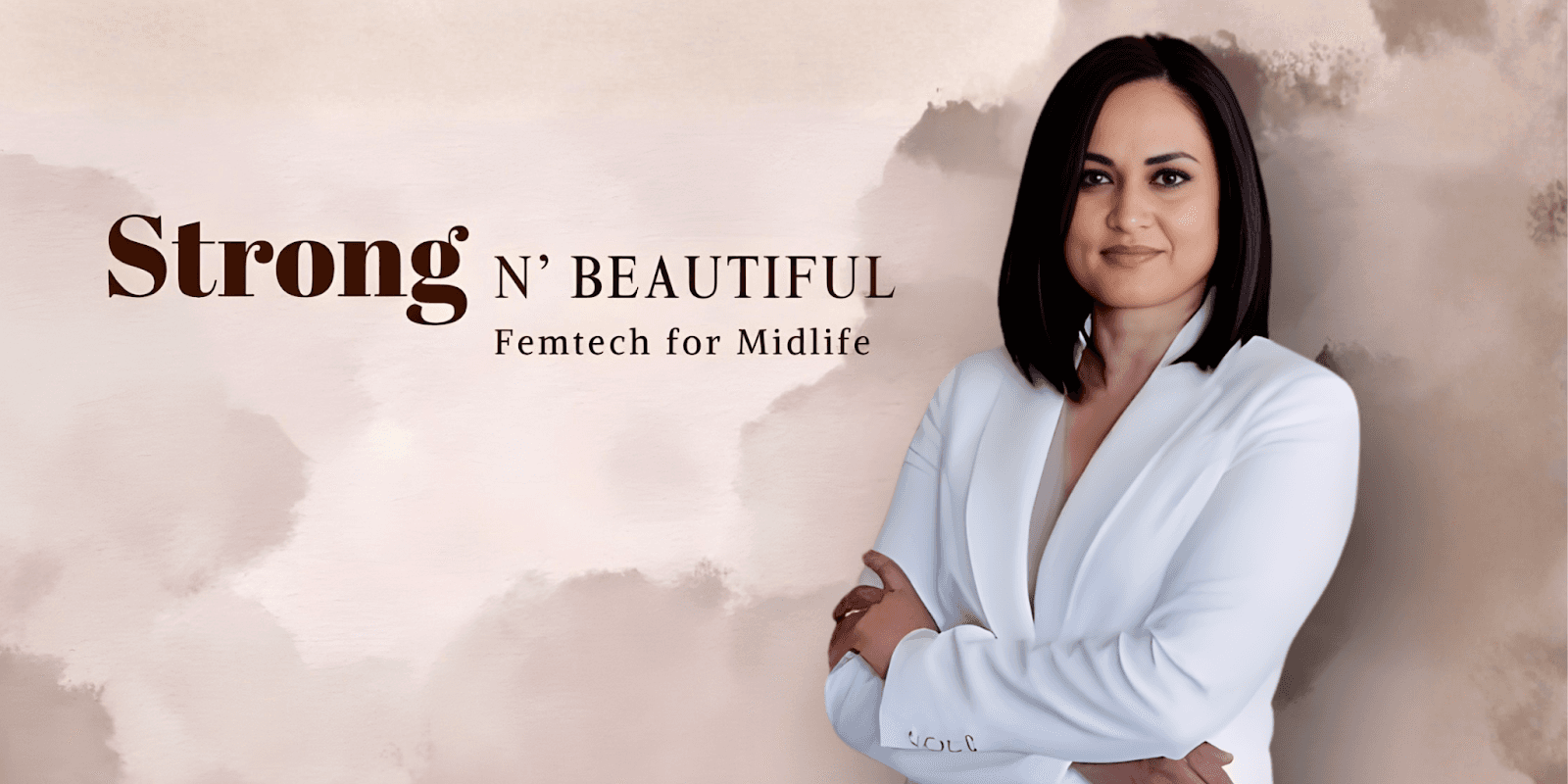 Dr. Anuja Gupta, founder of Strong N Beautiful, a Femtech platform empowering women in midlife, standing confidently.