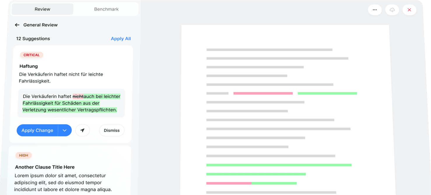 Preview of AI Document Review product