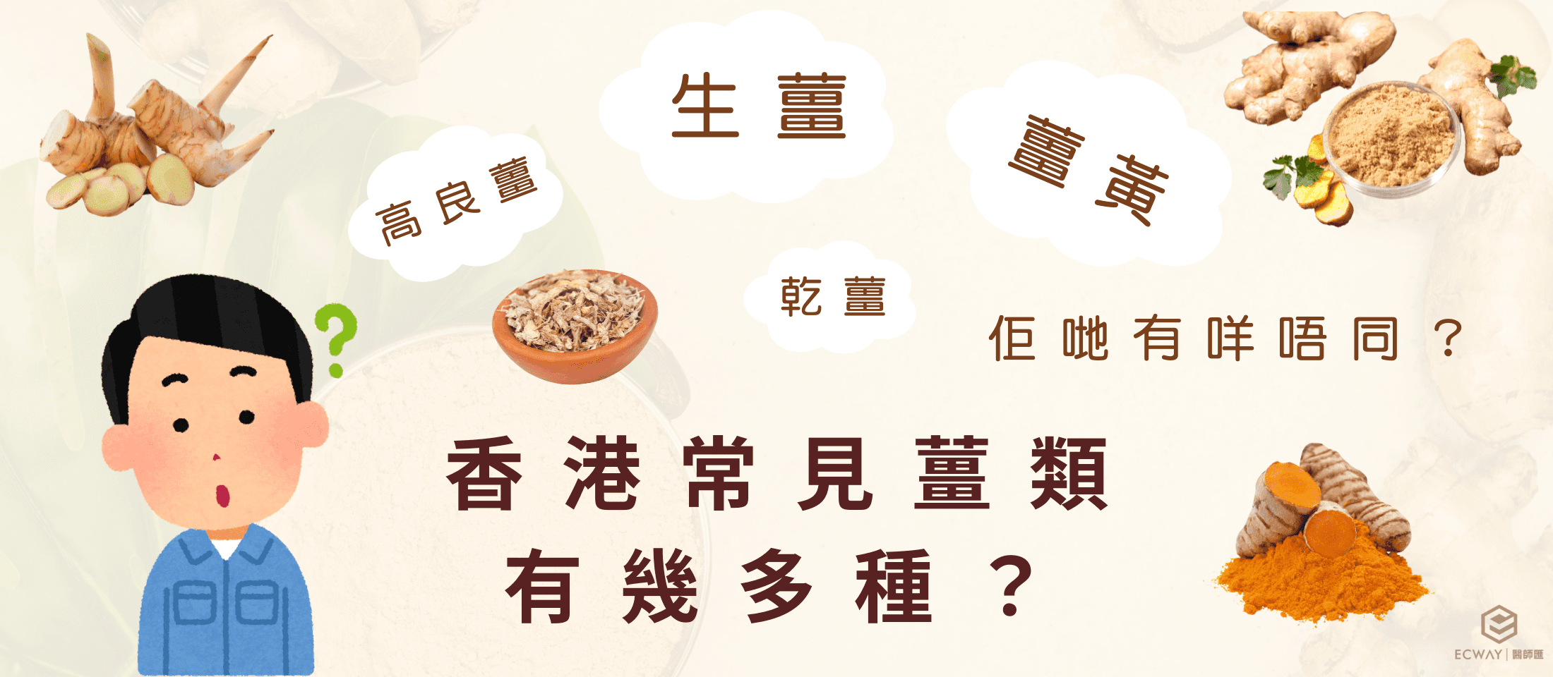 香港常見薑類有幾多種？