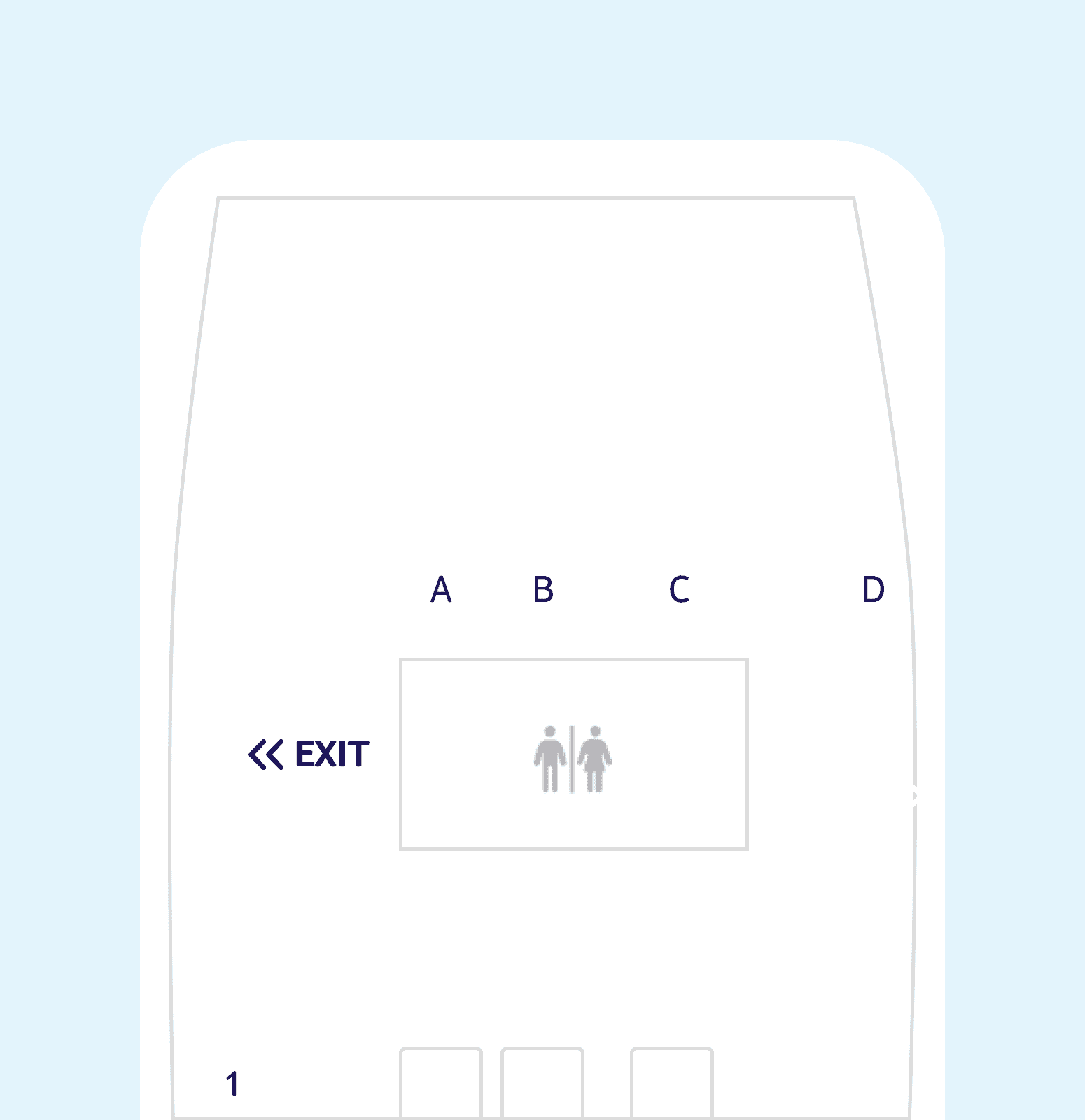 Example of current design at the top of the seatmap plane.