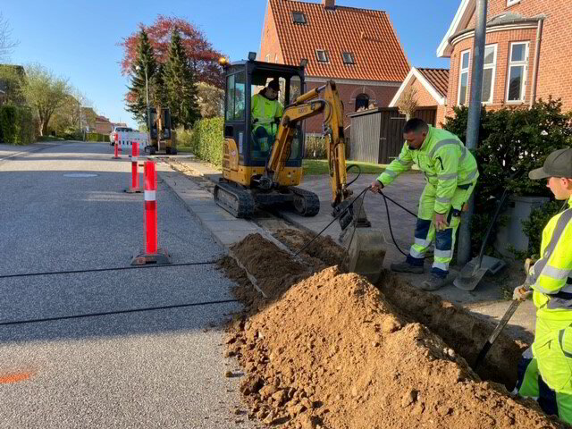 gravearbejde vejside