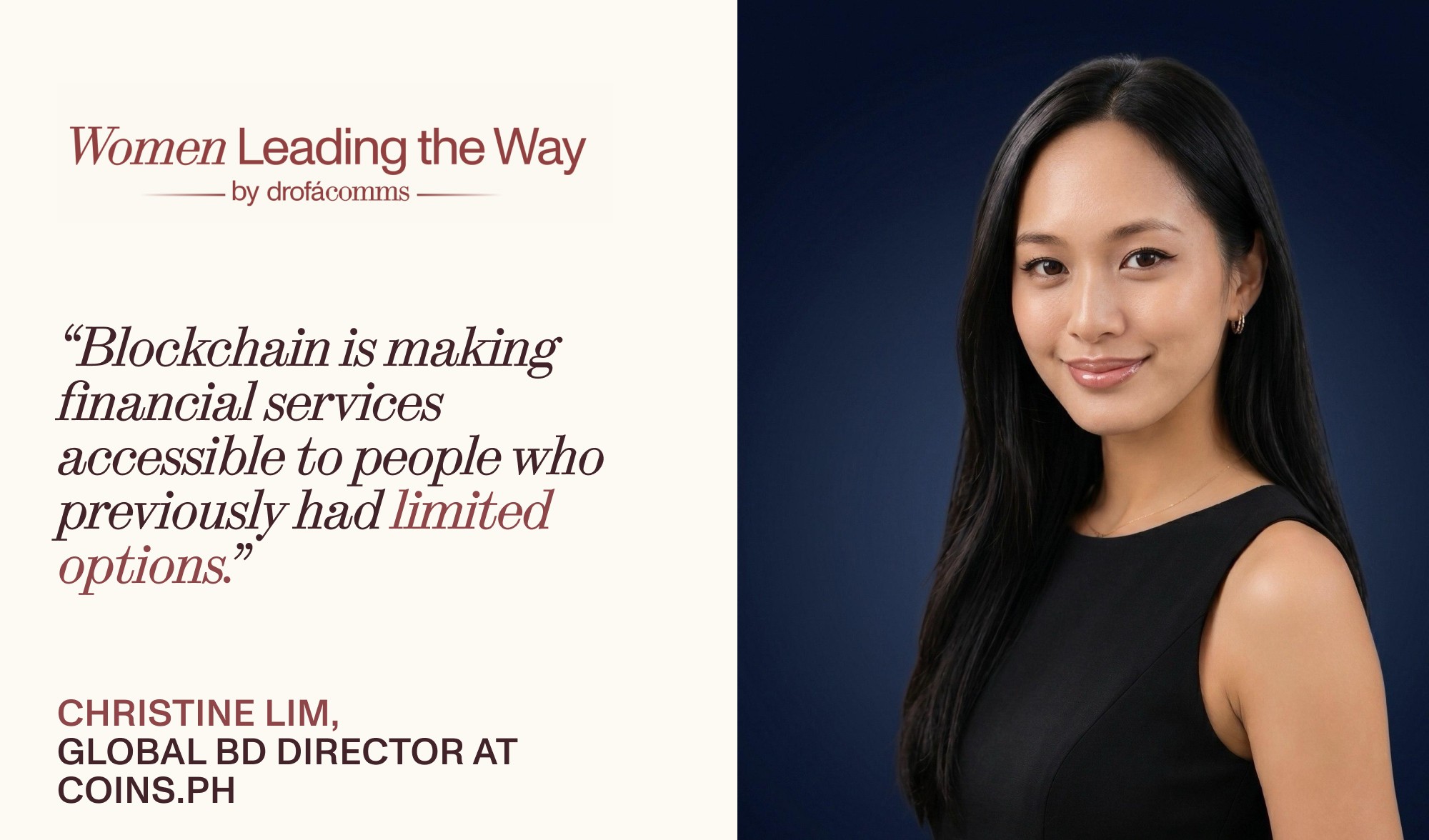 Christine Lim, Global Business Development Director at Coins.ph, on making blockchain accessible