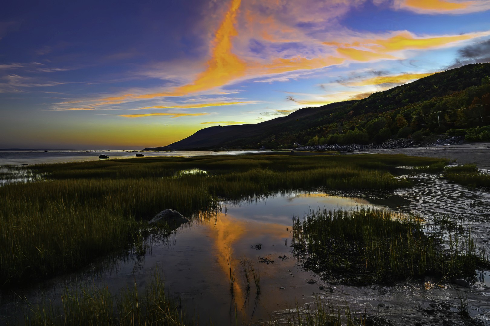 Couché de soleil, Cote de Percé en Gaspésie