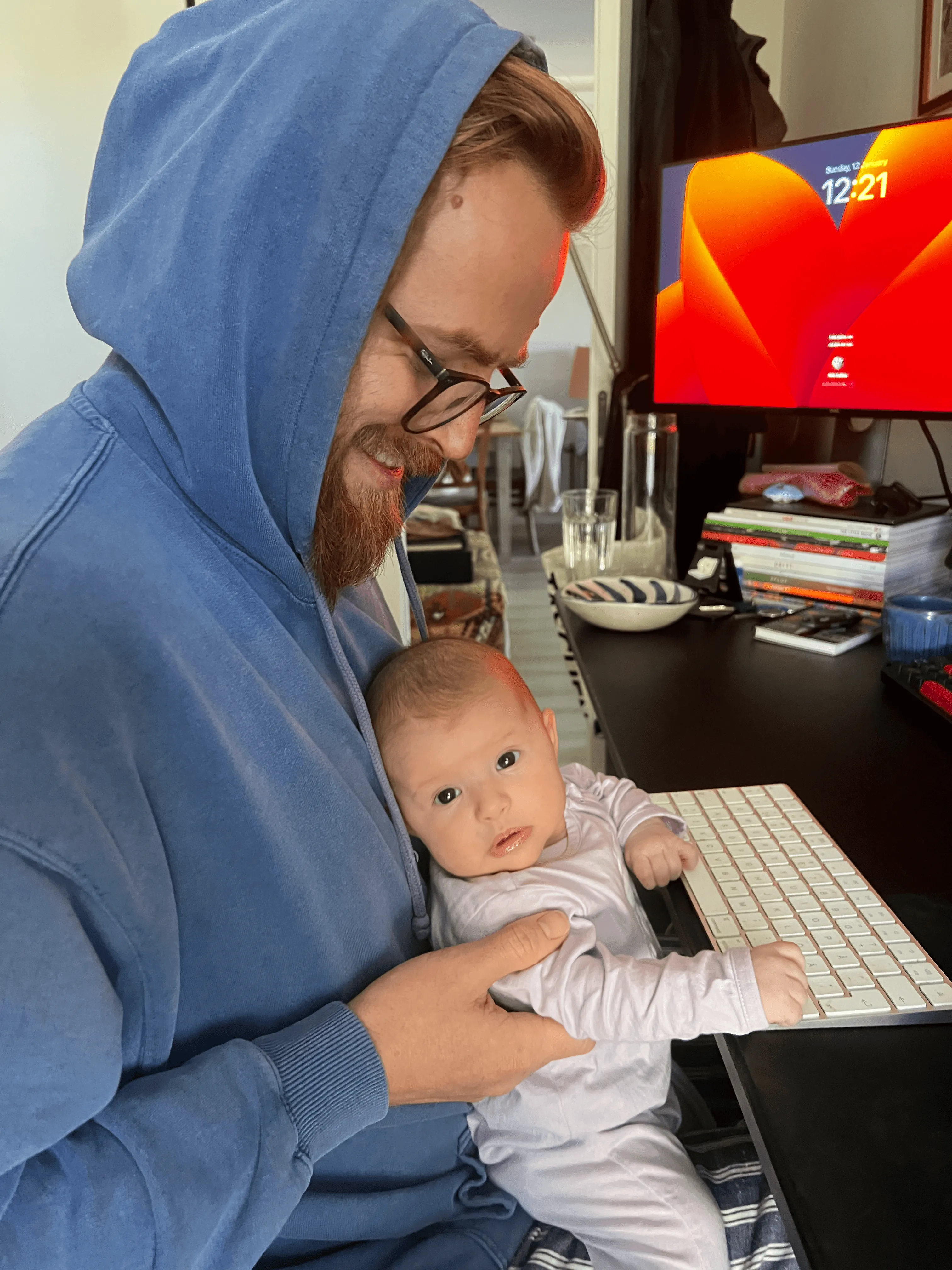 Nick Collins and baby