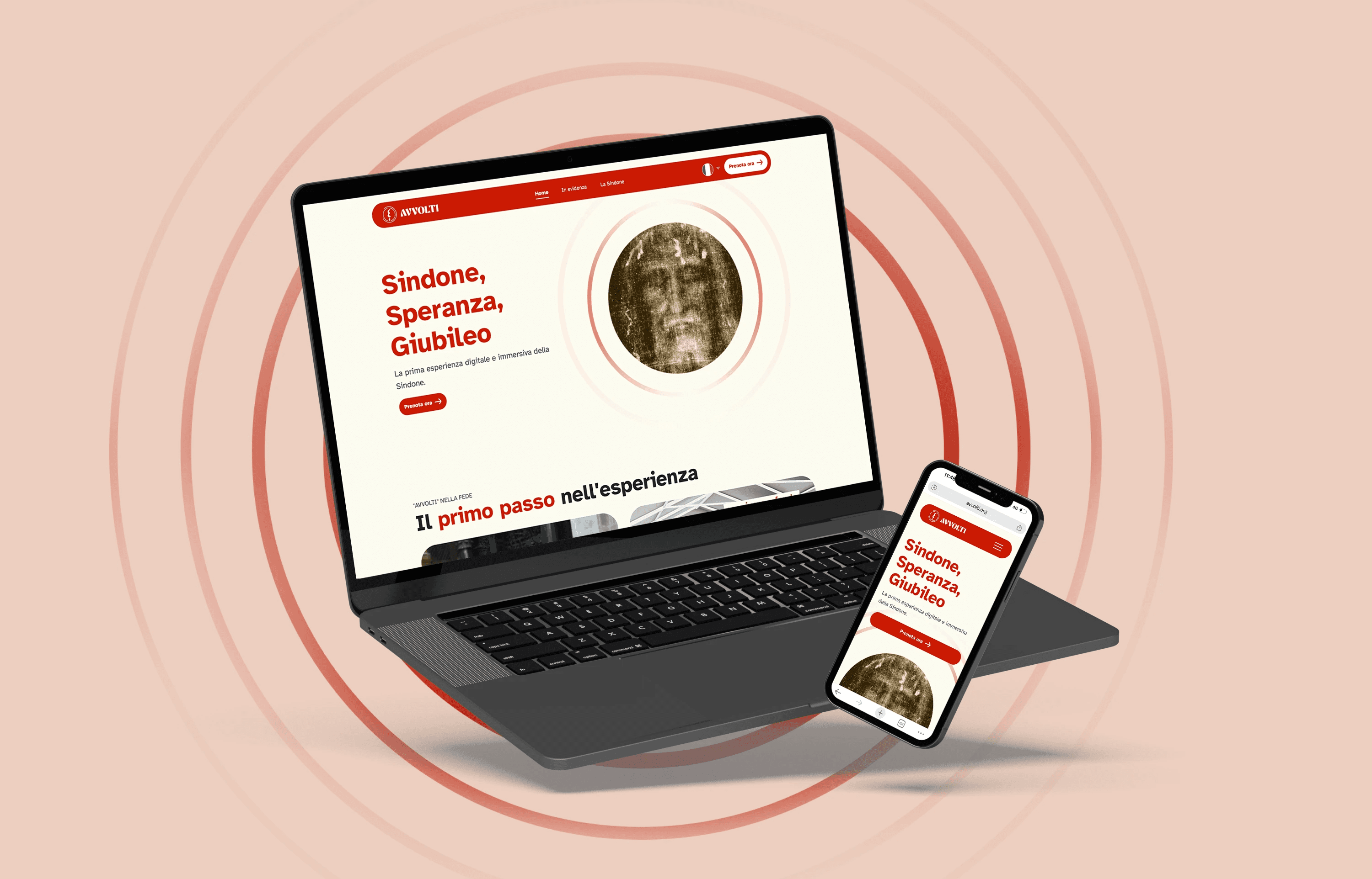 Schermata home della piattaforma su desktop e mobile