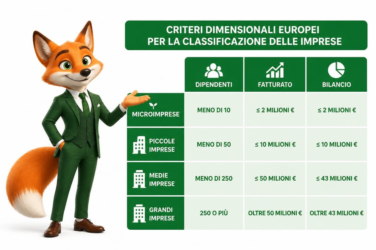Classificazione dimensionale imprese UE