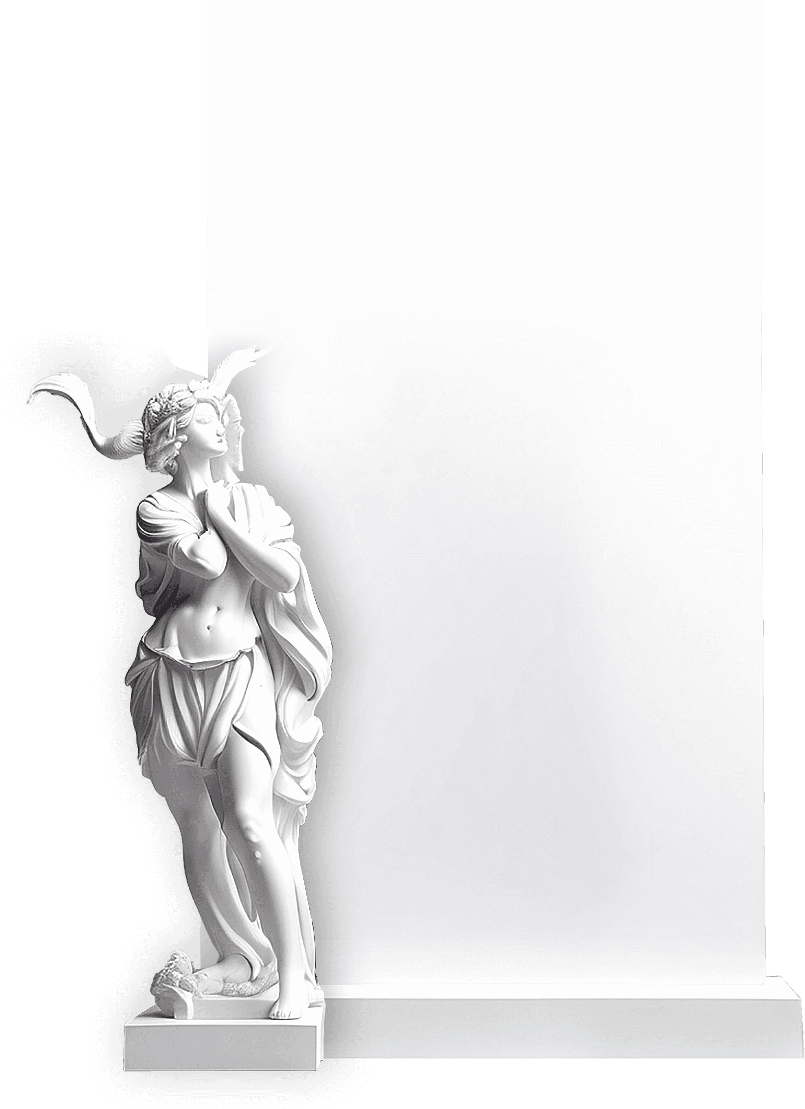 Estátua de mulher em pé