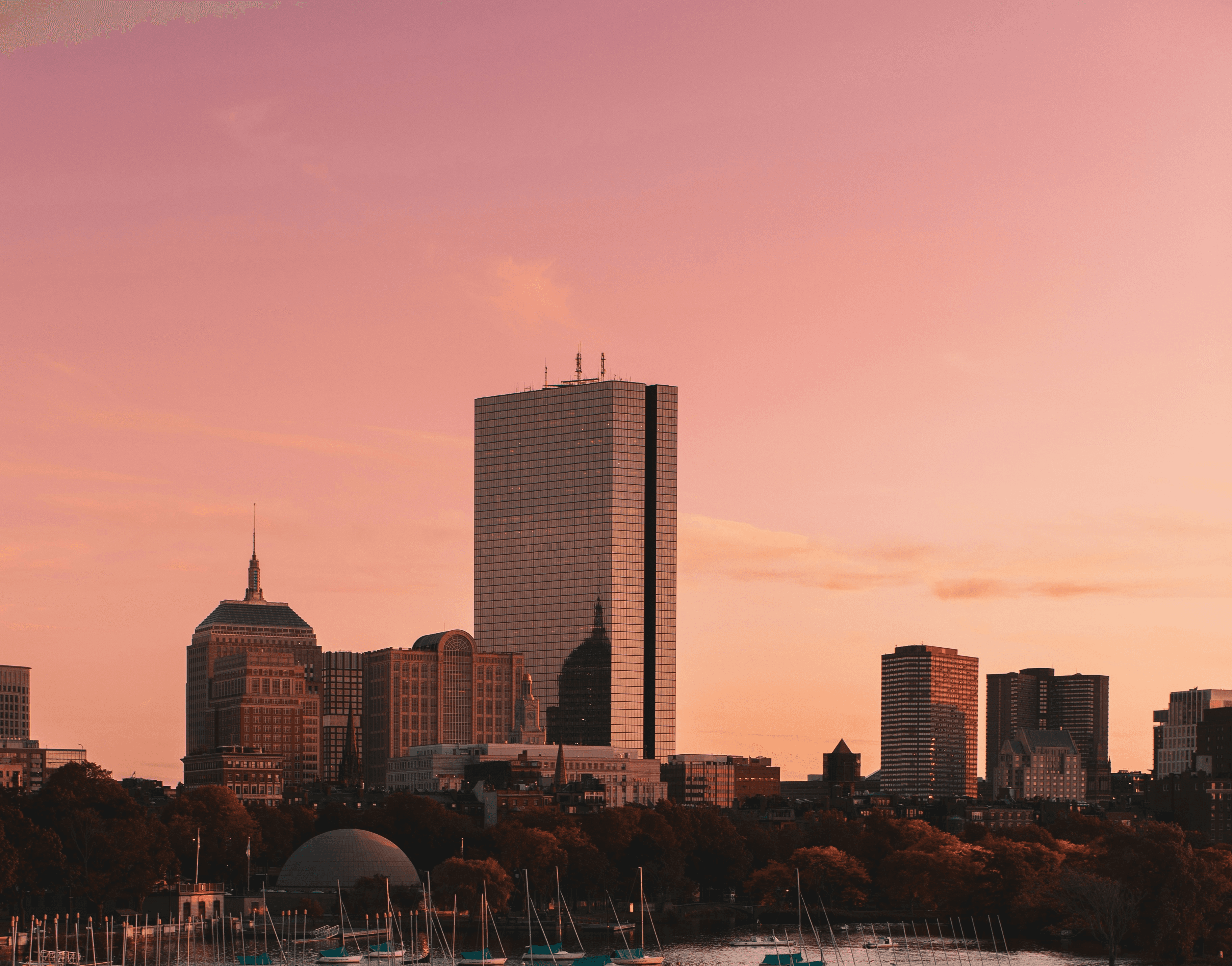 a body of water with a bunch of boats in it