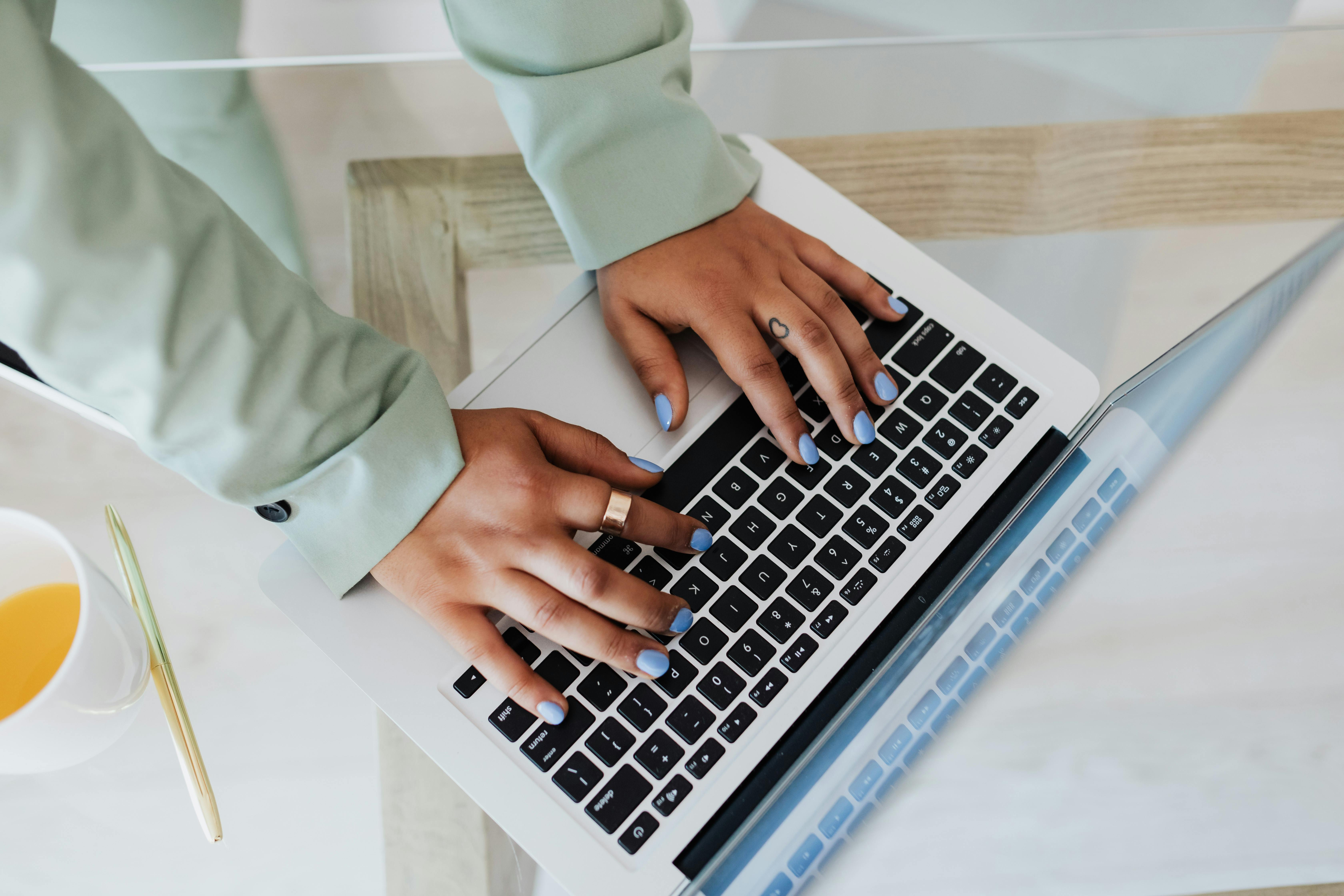 brand designer shuffling through inspiration