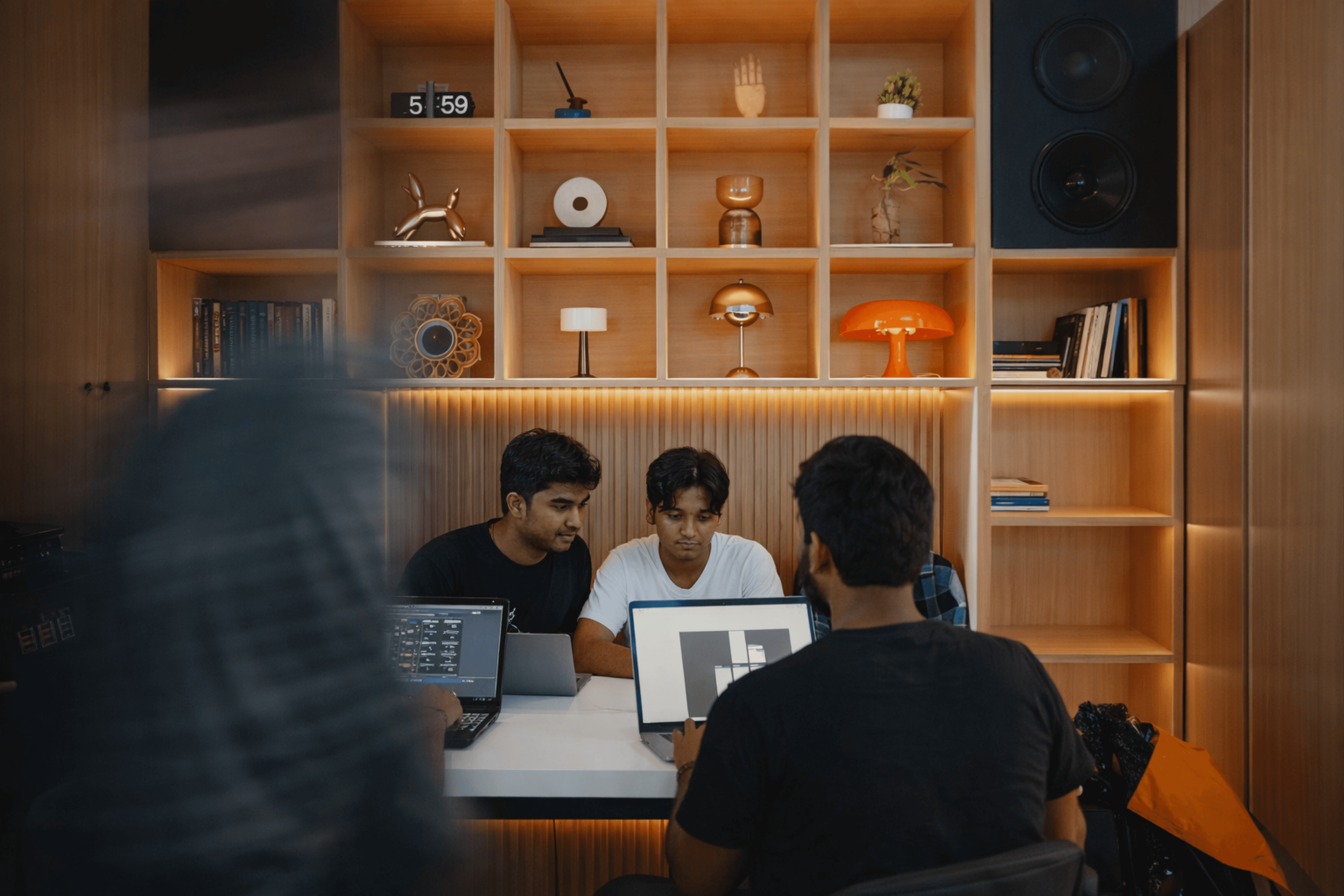 Kaarigari Labs design team at their Mumbai studio working on digital product design