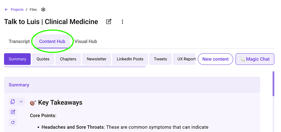 ContentHub whispertranscribe screenshot