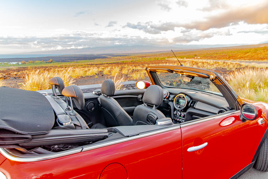 Red Mini Cooper For Rent In Kona Big Island Hawaii
