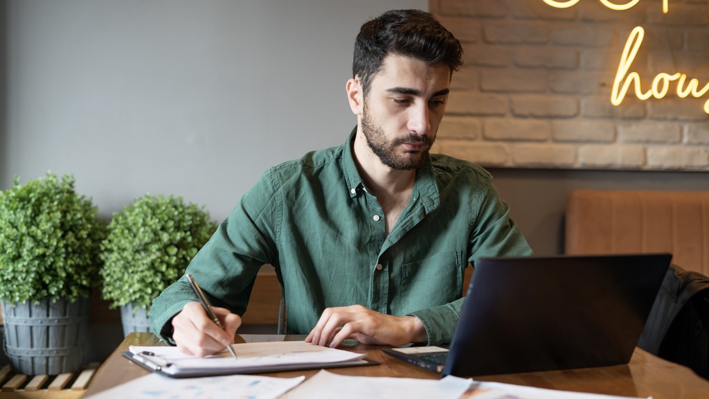 Recruiter reviewing candidates