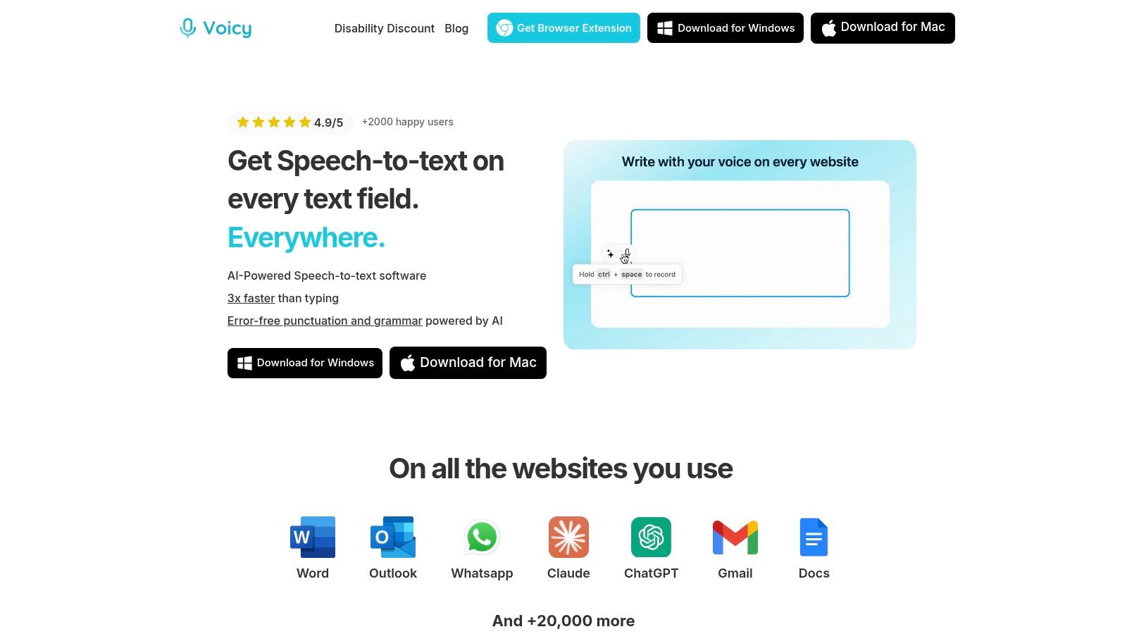 Voicy: For AI-Powered Voice Writing and Editing