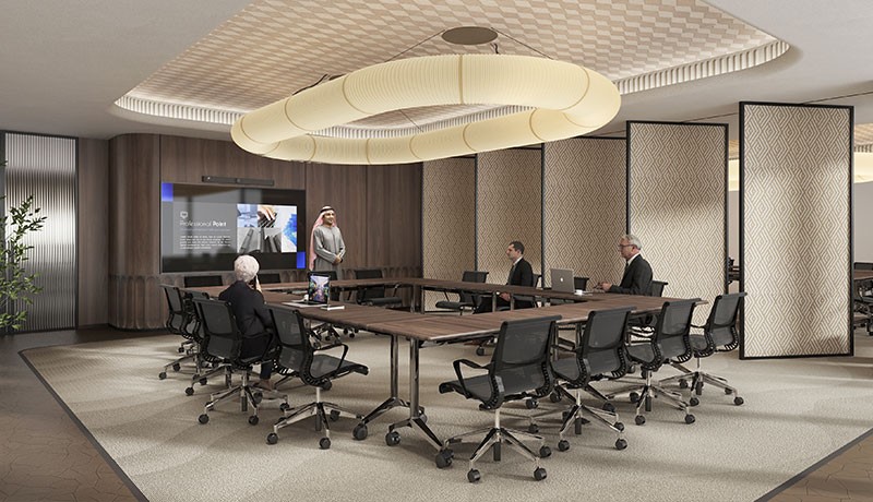 Meeting rooms in The Executive Centre Riyadh 2.08 can accommodate 4 to 12 people.