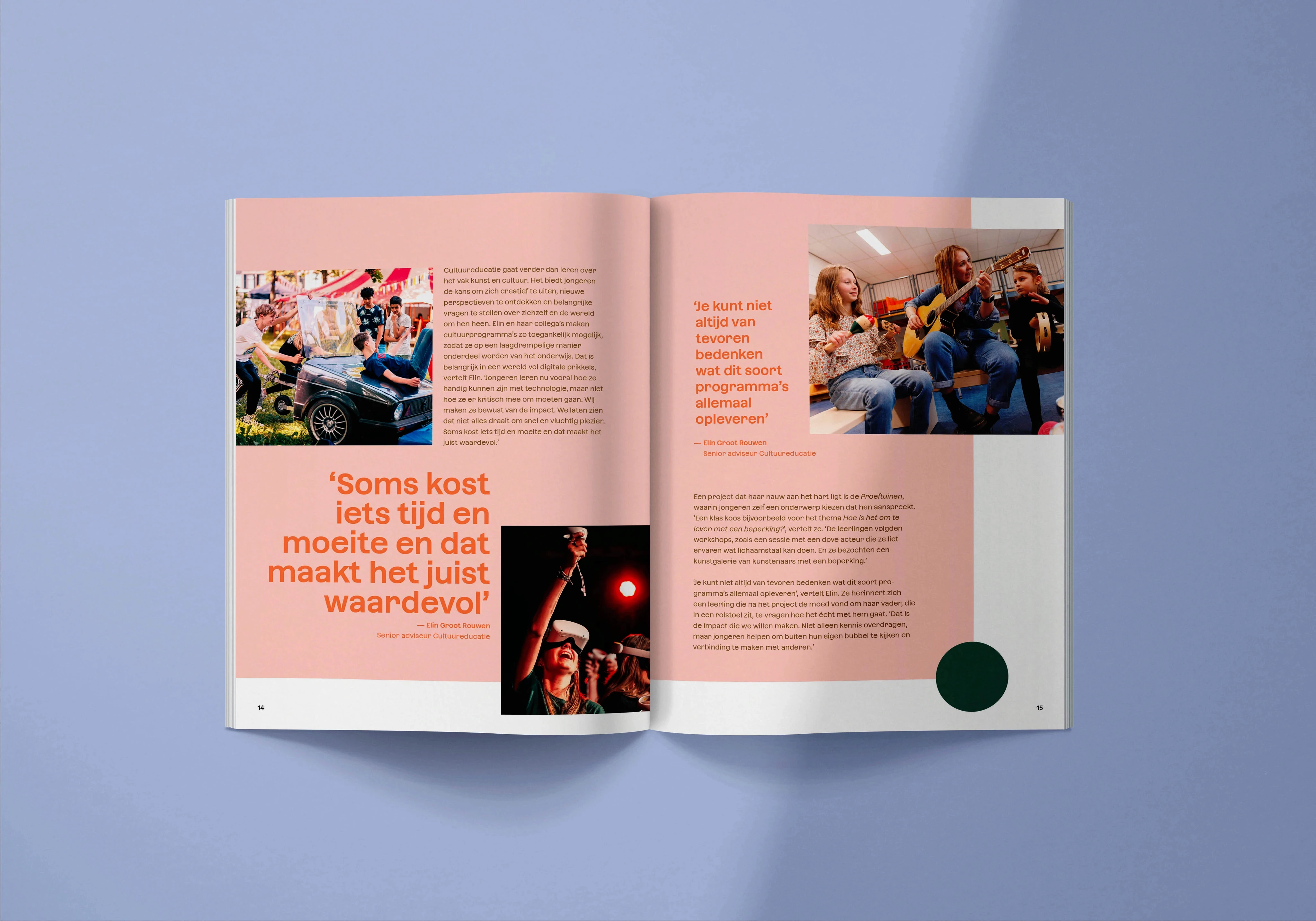 Grafisch ontwerp Rijnbrink boek spread