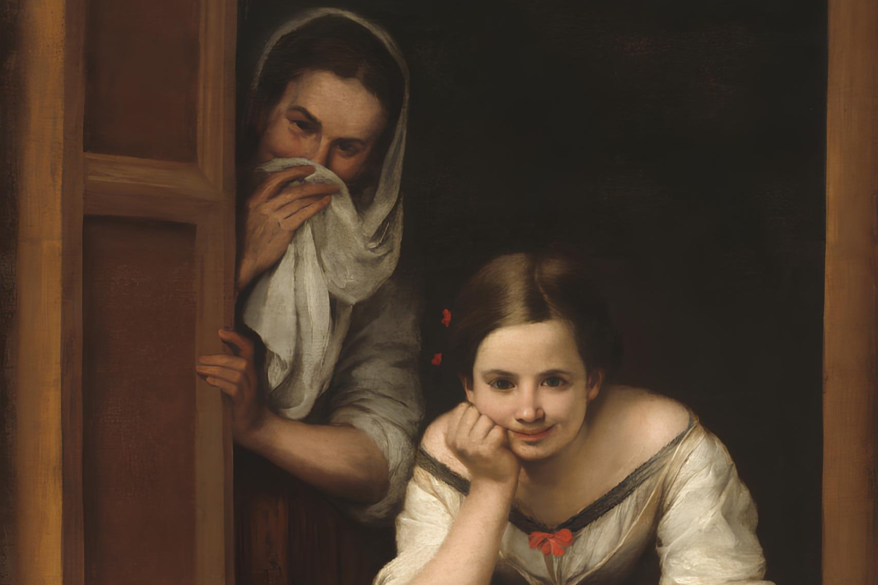 Bartolomé Esteban Murillo, Two Women at a Window, ca. 1655 to 1660, Spain. Source: National Gallery of Art.