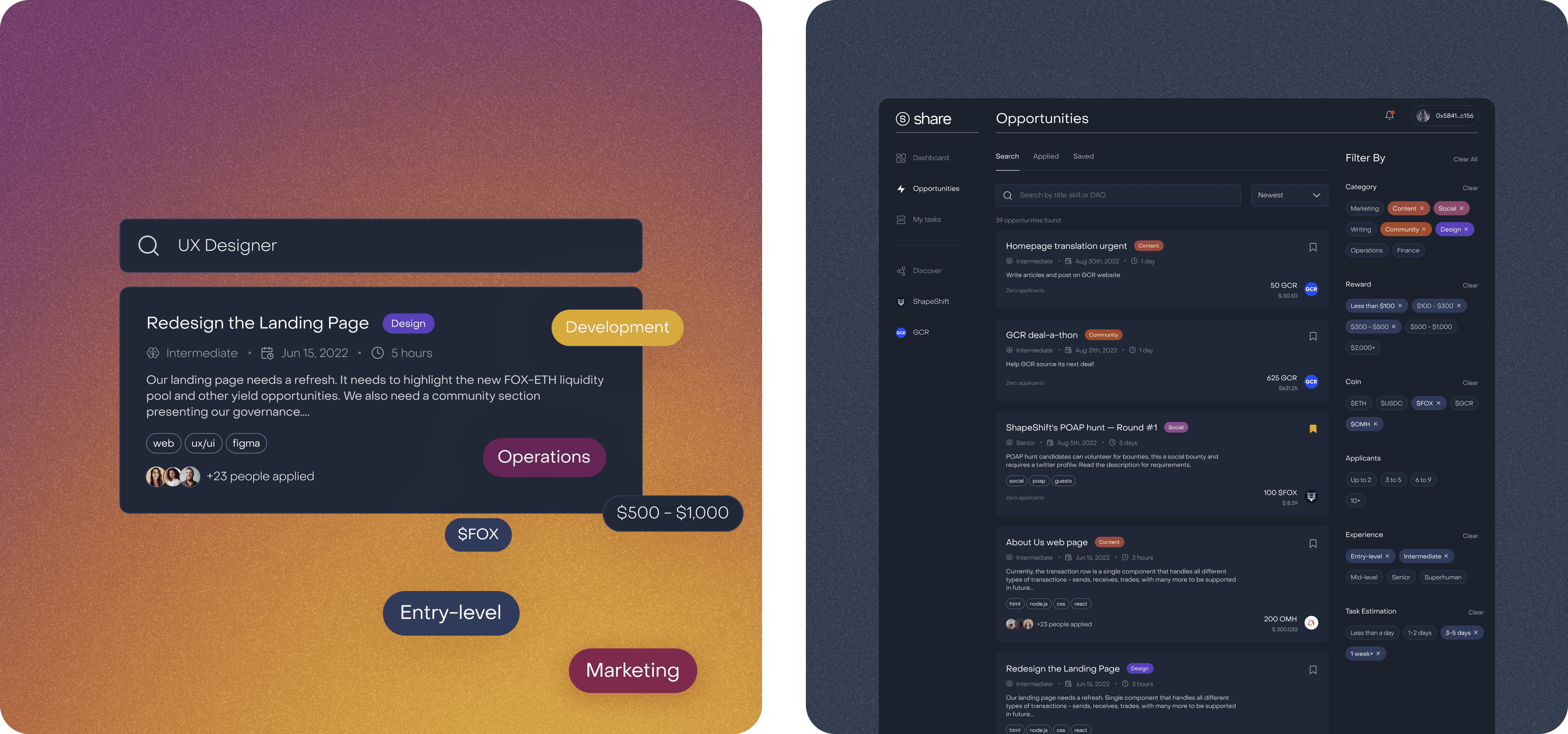 A split-screen image showing a coding interface on the left and a messaging app on the right.