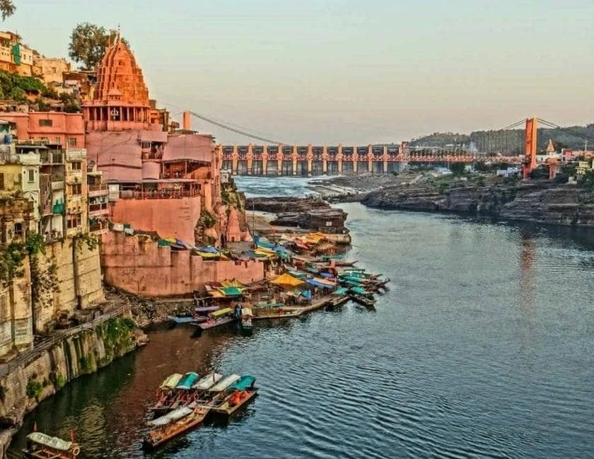 Riverside town and dam