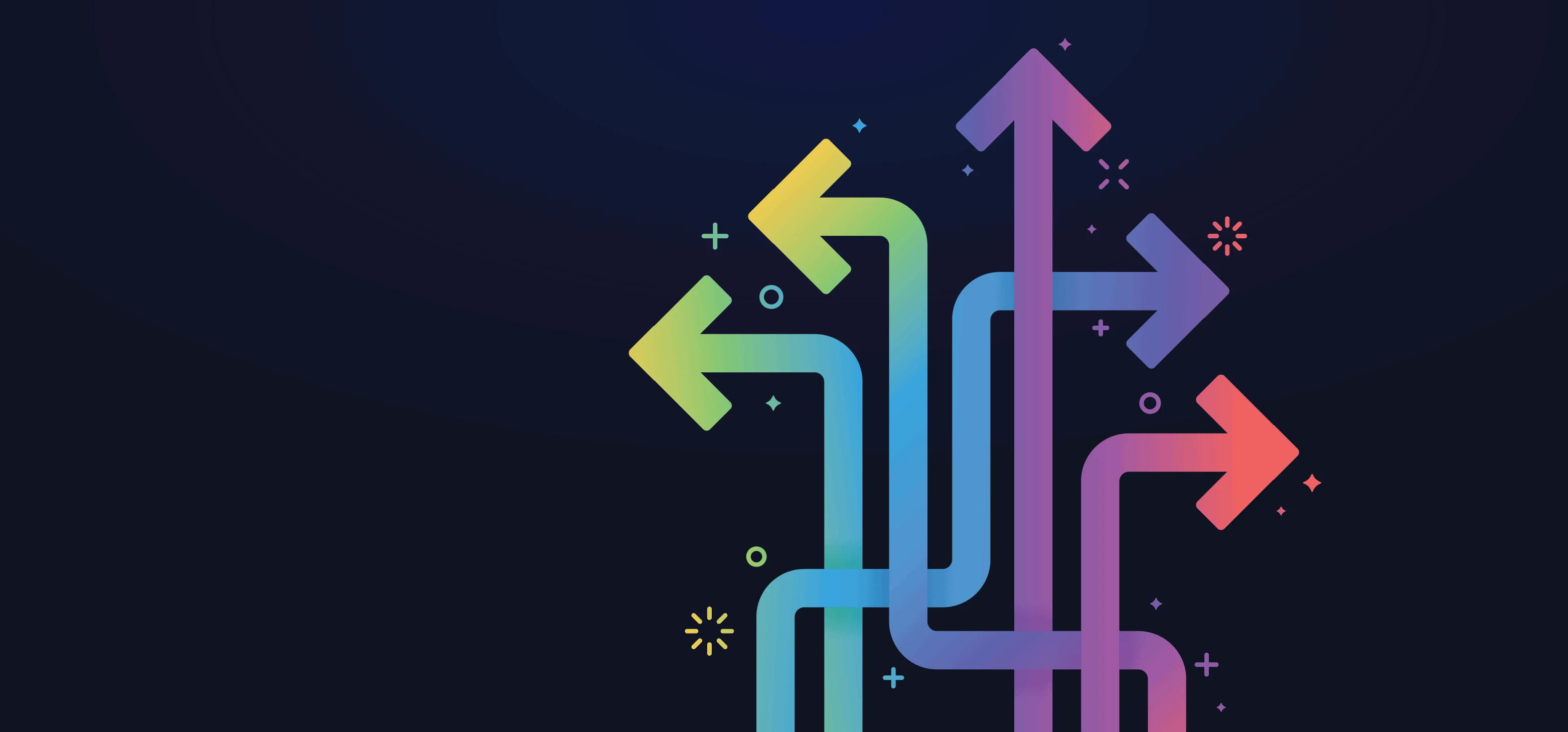 colored arrows - Best Platforms for AI Workflow Automation