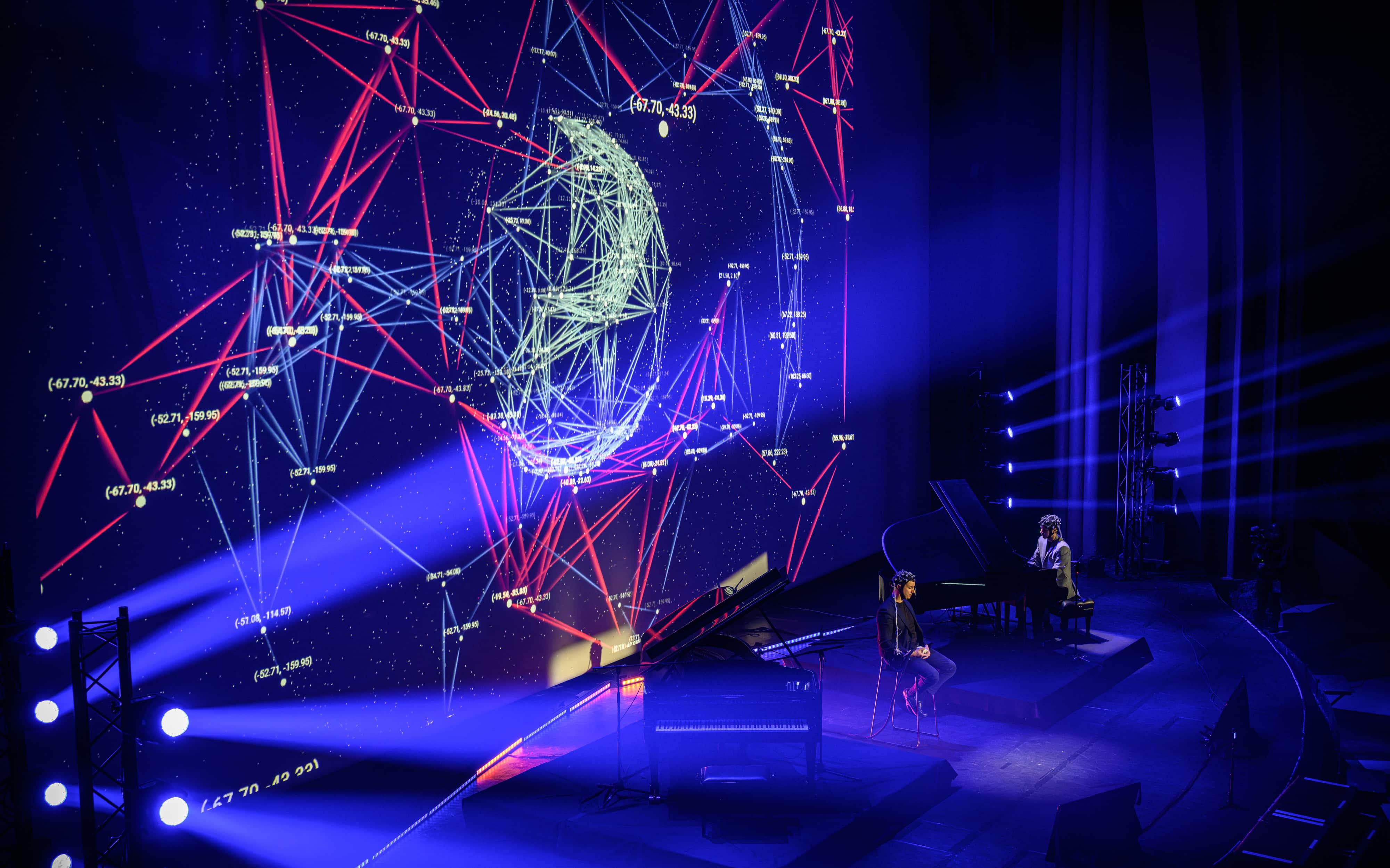Live visuals from Echoes of Eternity, an immersive performance created by RenaiXance with Steinway & Sons in Paris.