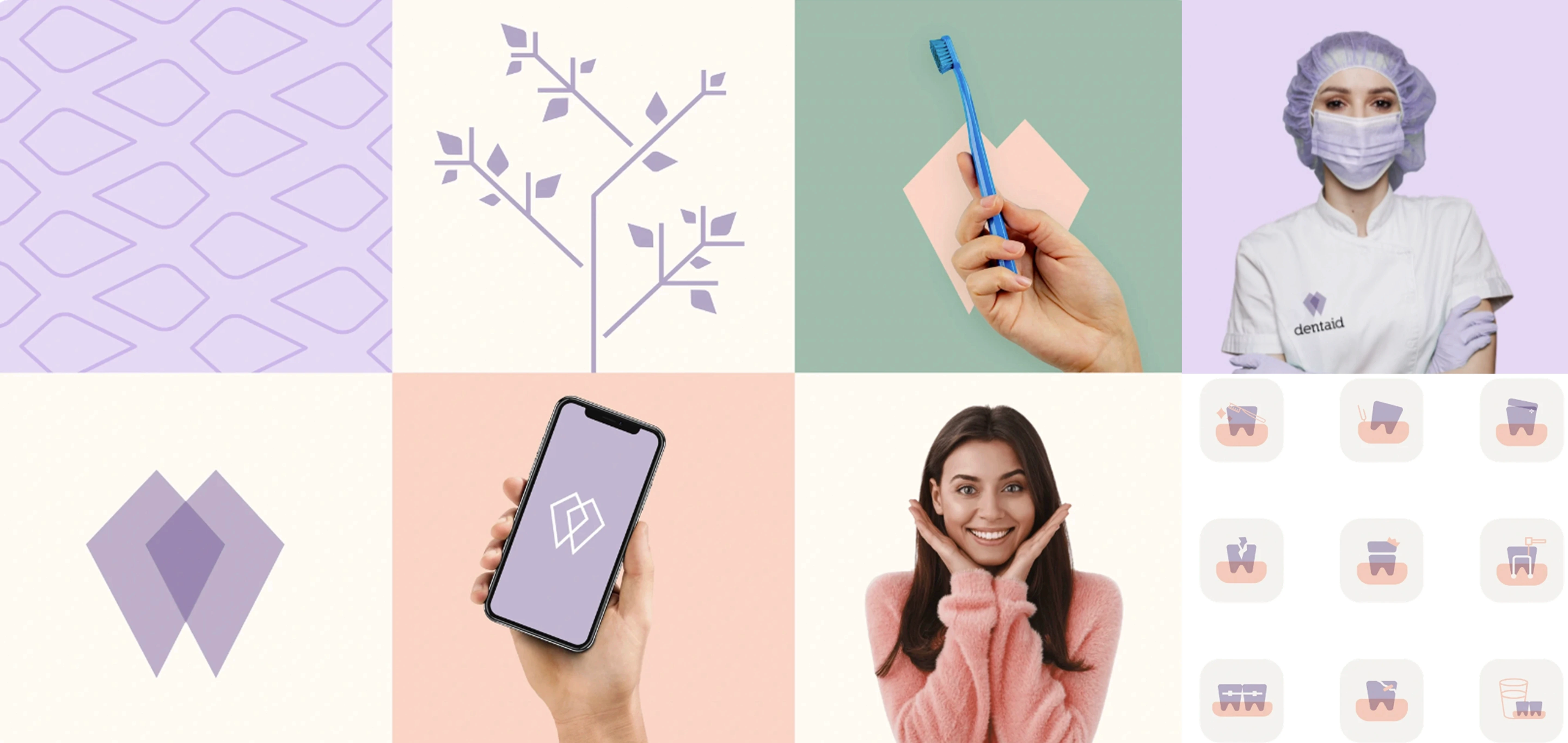 Dentaid brand & illustration case study - design exploration visual, abstrct design