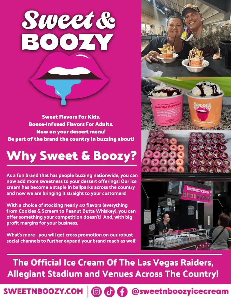 Sweet & Boozy ice cream sale sheet why Sweet & Boozy
